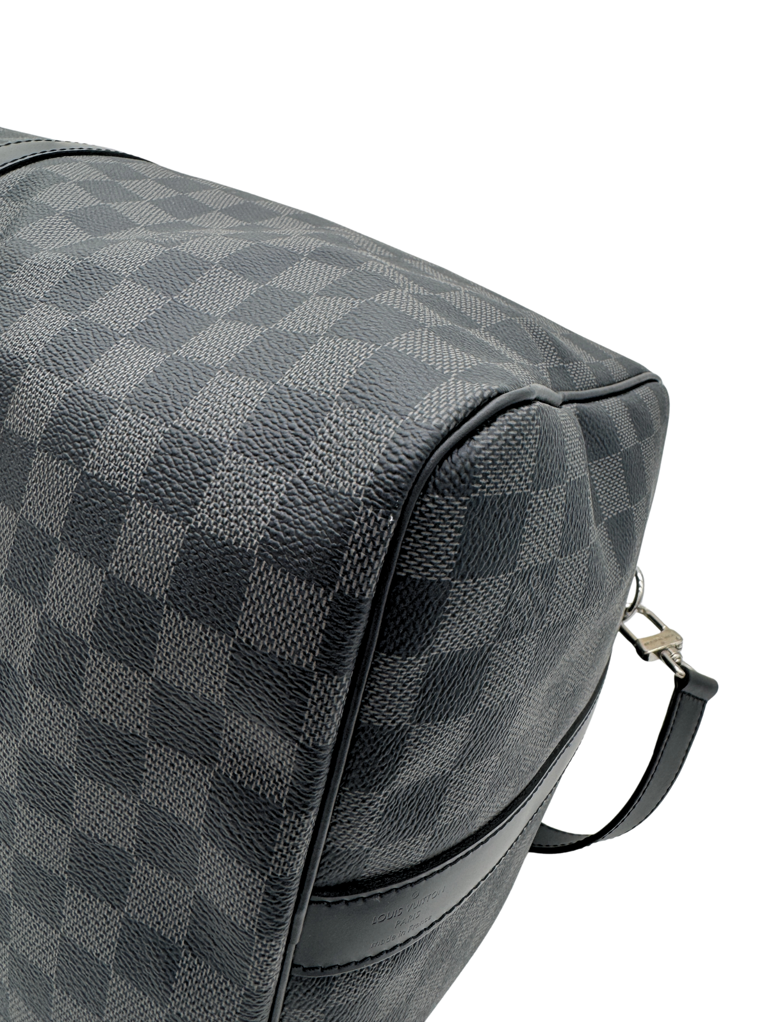 Louis Vuitton Keepall 55 Bandouliere Weekender Duffel Bag in Damier Graphite Coated Canvas