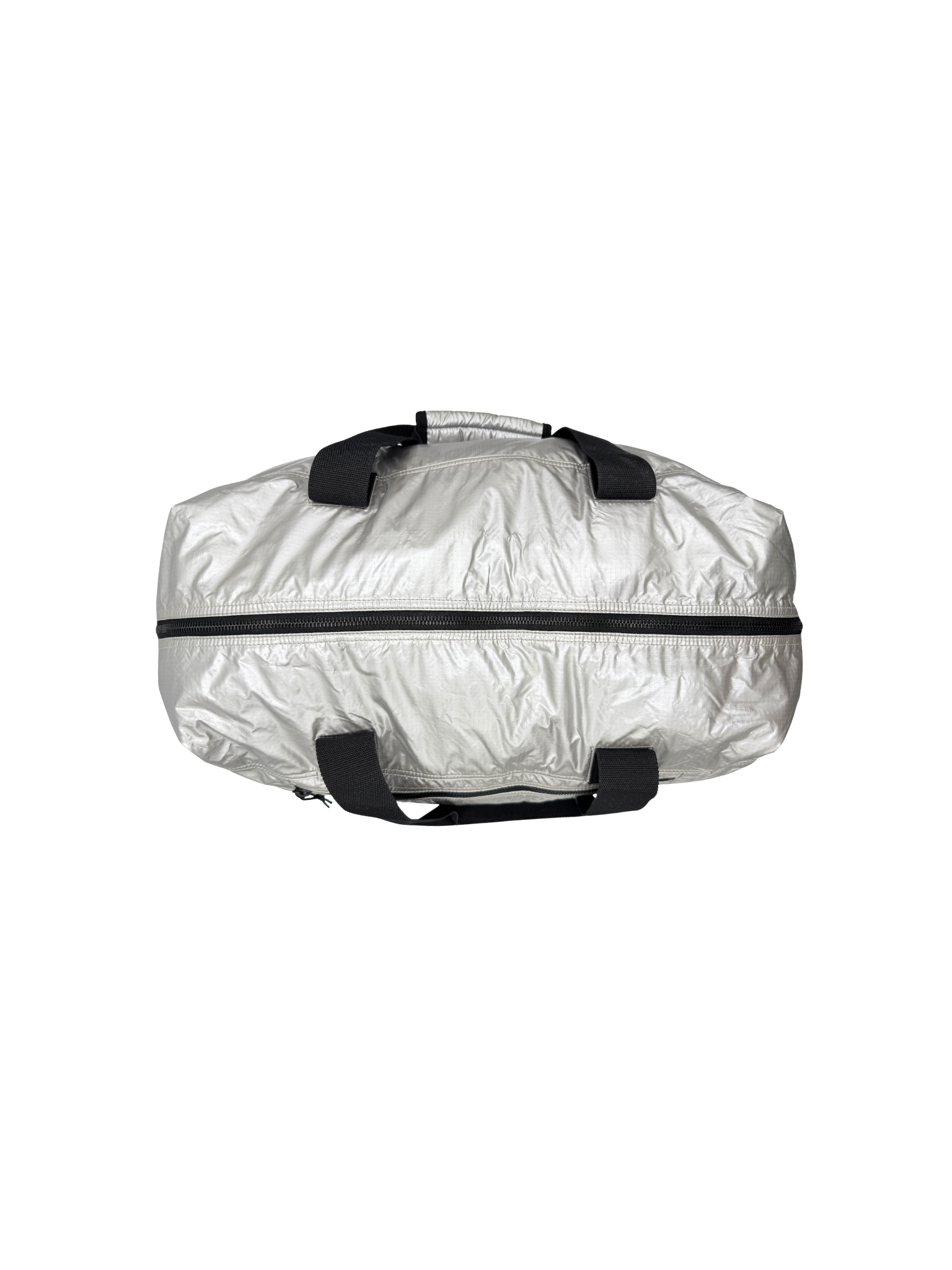Nuxx City Weekender Puffy Duffel Bag in Silver Nylon Ripstop