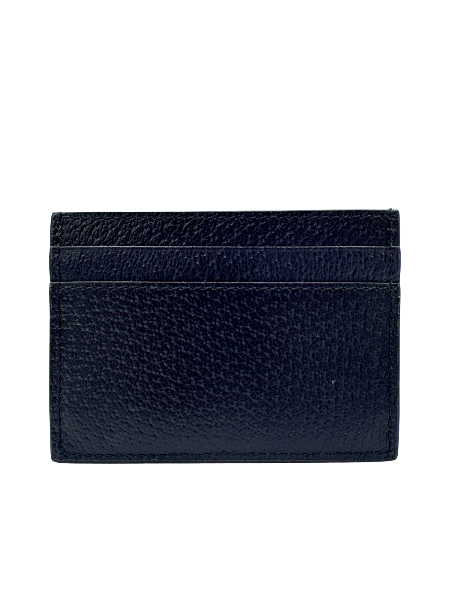 Classic Horsebit Card Holder Wallet in Black Leather