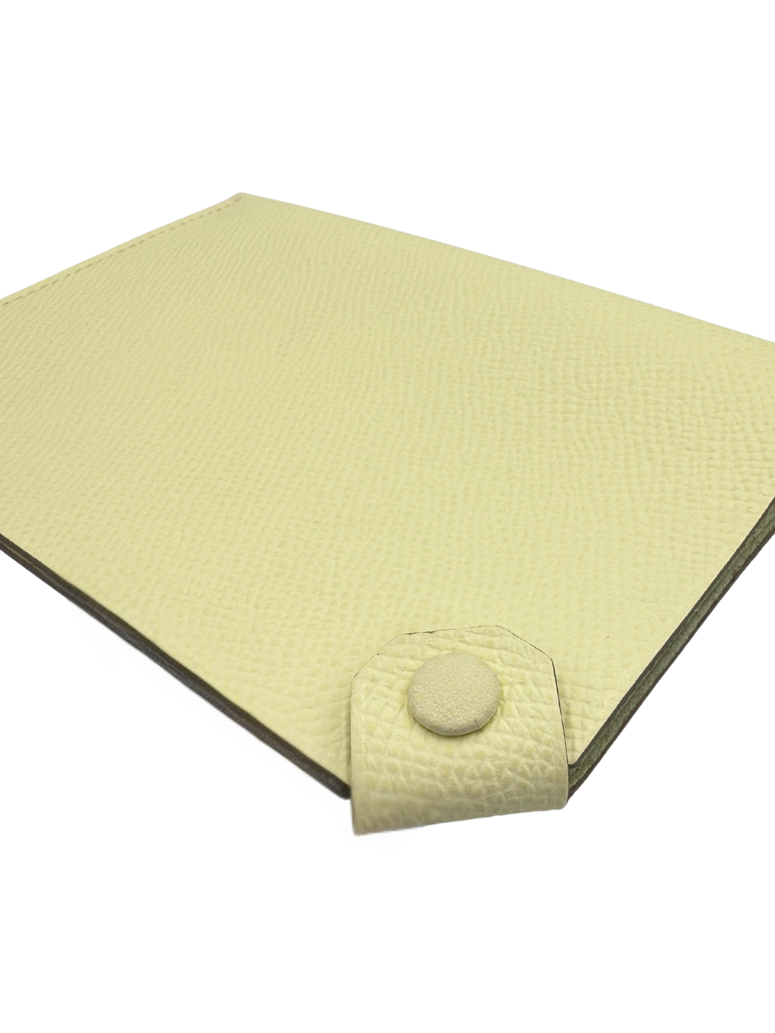 Tarmac Passport Holder in Jaune Milton Epsom Leather