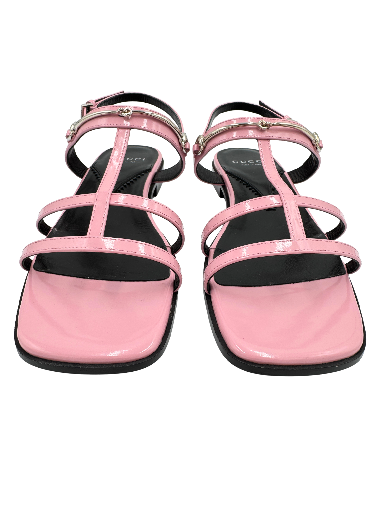 Size 38 Horsebit Flat Sandals in Pink Leather