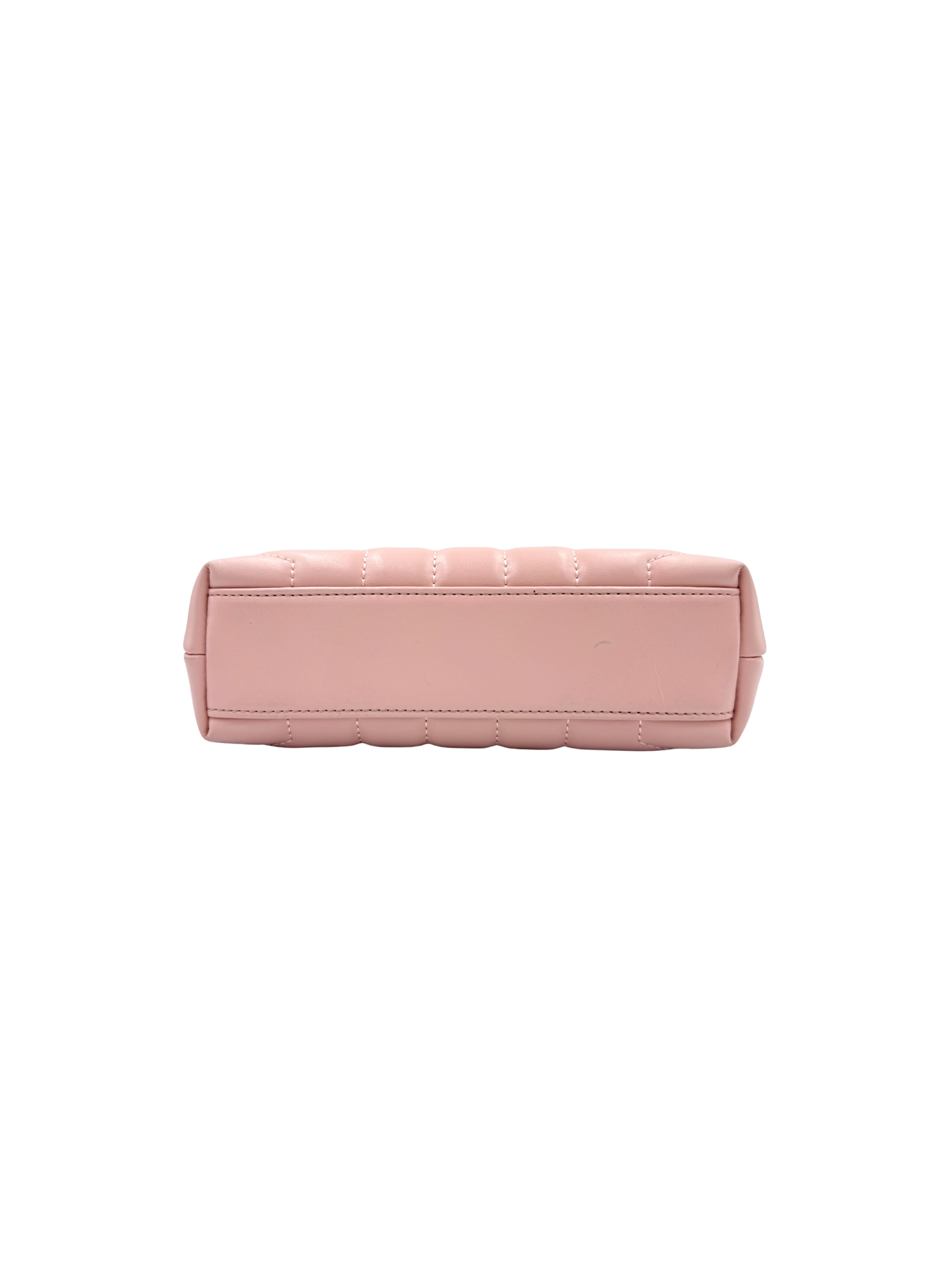YSL Logo Small Loulou Quilted Shoulder Bag in Blush Nude Leather