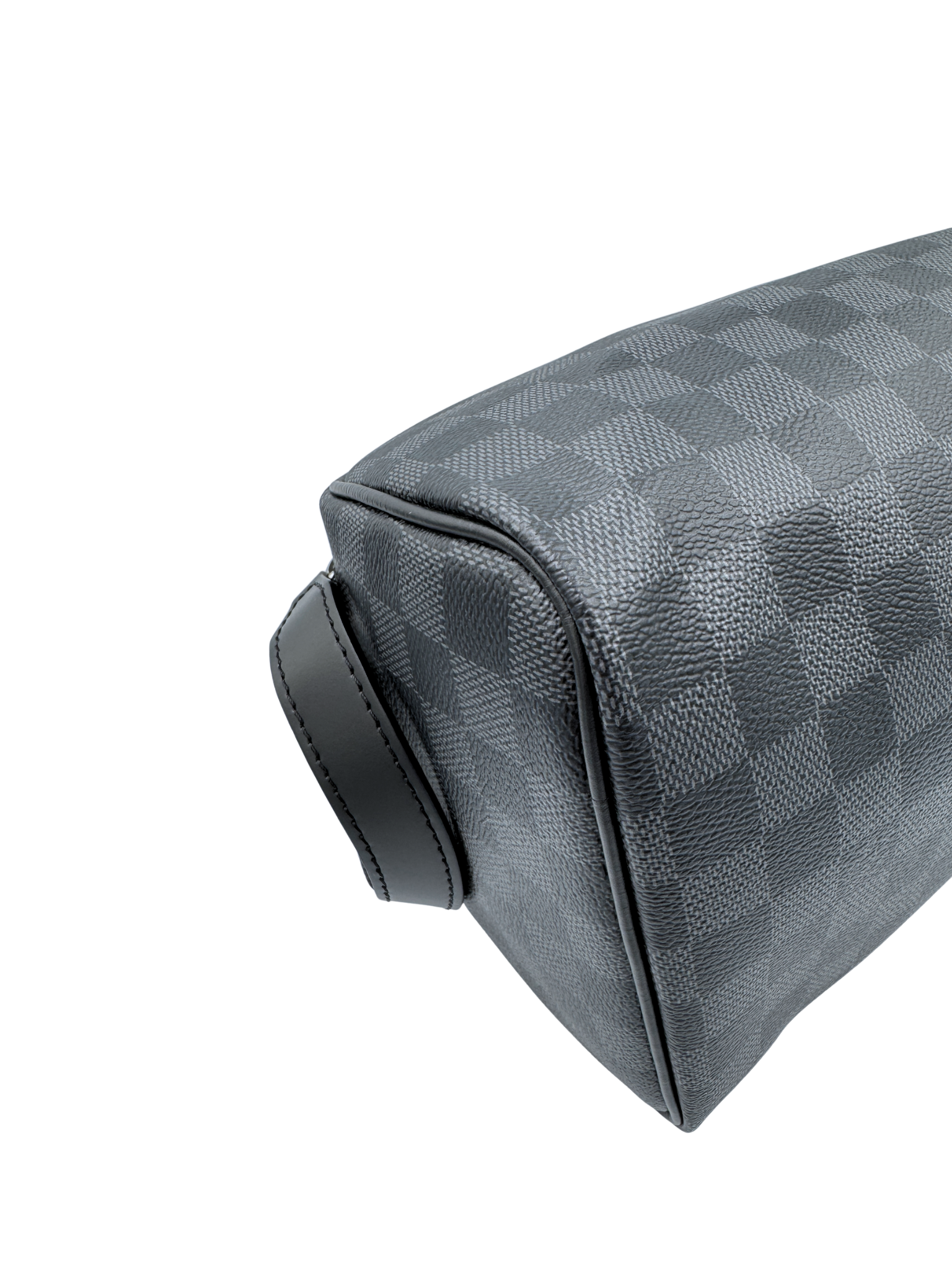 Dopp Kit Double-Zip Travel Toiletry Pouch / Travel Organizer in Damier Graphite Coated Canvas