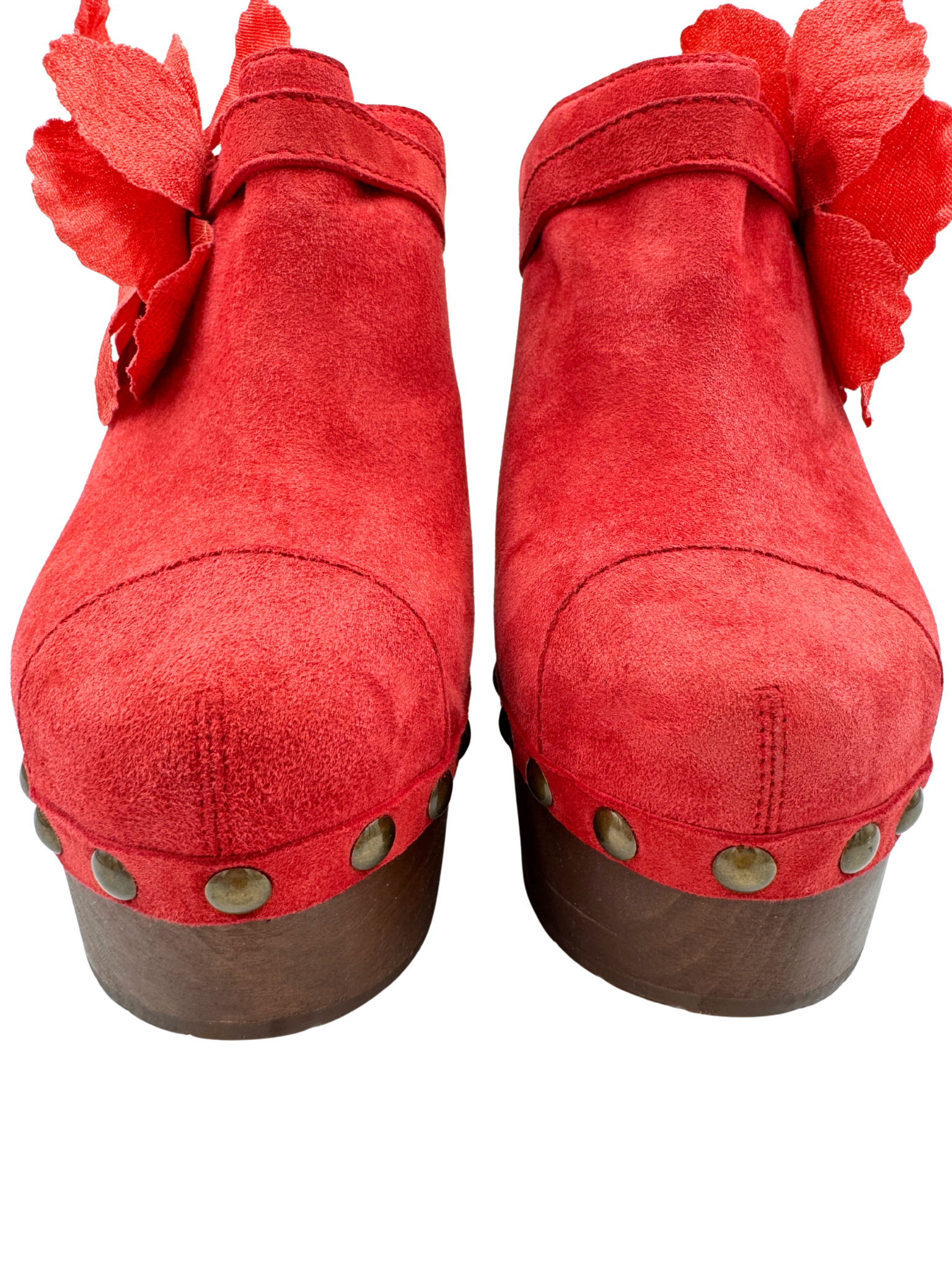 Size 41 2010 Karl Lagerfeld Era Poppy Platform Clogs in Red Suede
