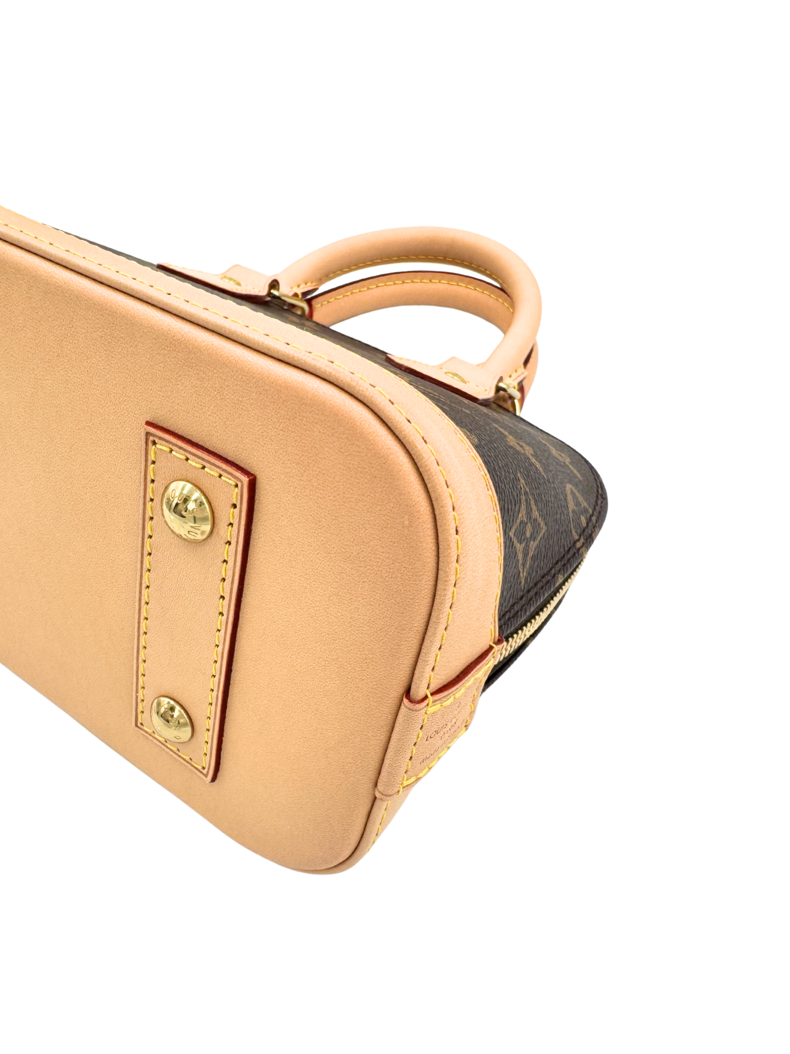Alma BB Shoulder Bag with Top Handle in LV Monogram Coated Canvas