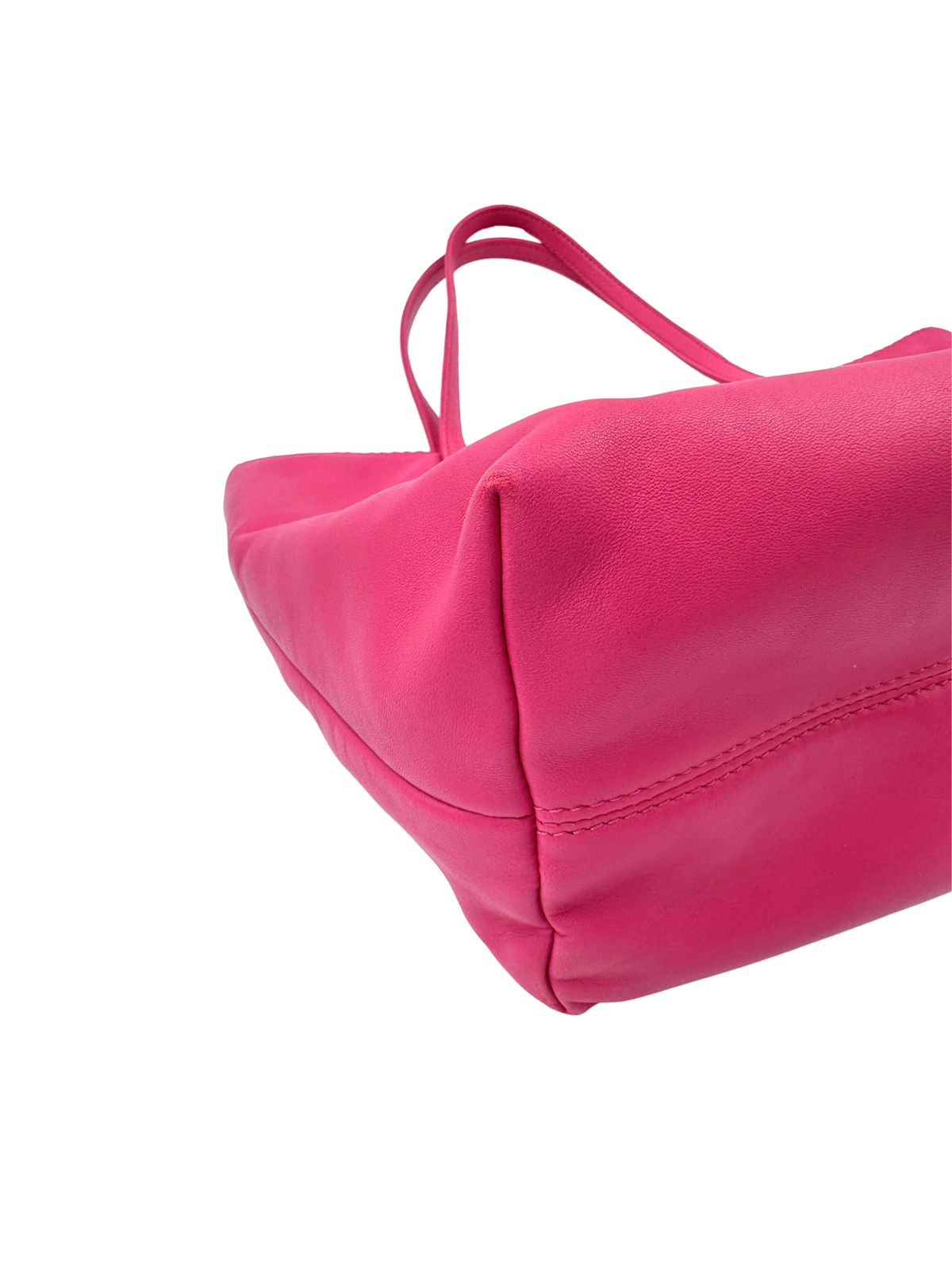 Vintage Anagram Logo Small East-West Shopping Tote Bag in Hot Pink Nappa Calfskin Leather