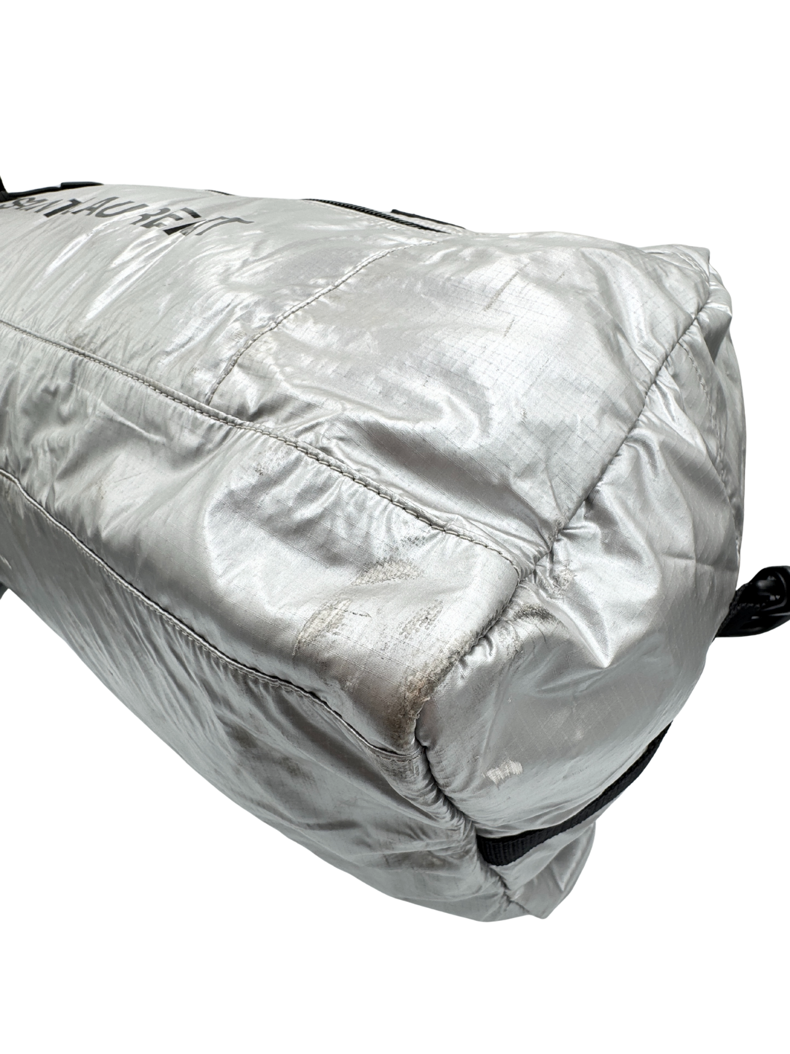 Nuxx City Weekender Puffy Duffel Bag in Silver Nylon Ripstop