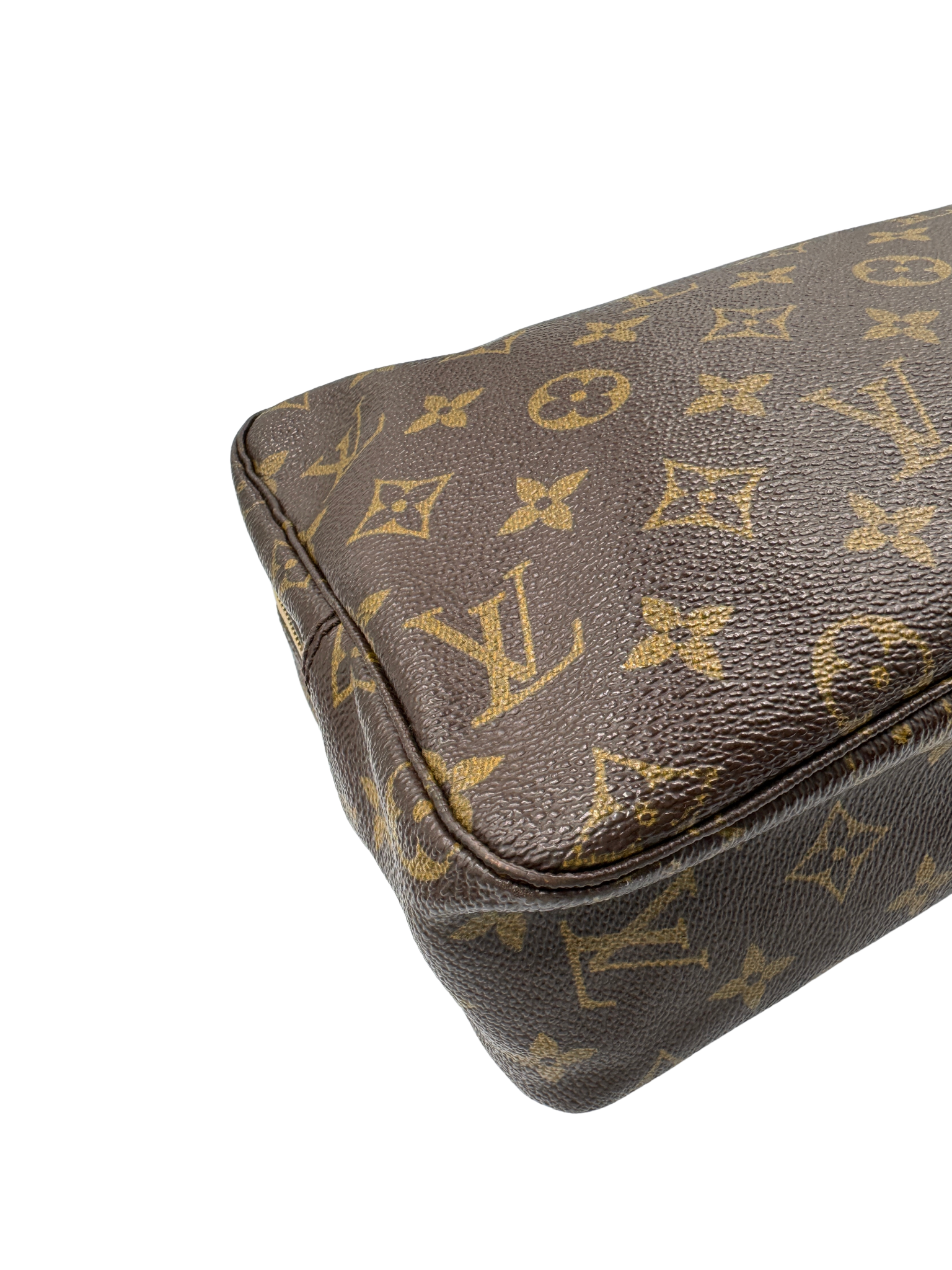 Vintage Trousse Toilette 28 Travel Toiletry Case in Brown Monogram Coated Canvas