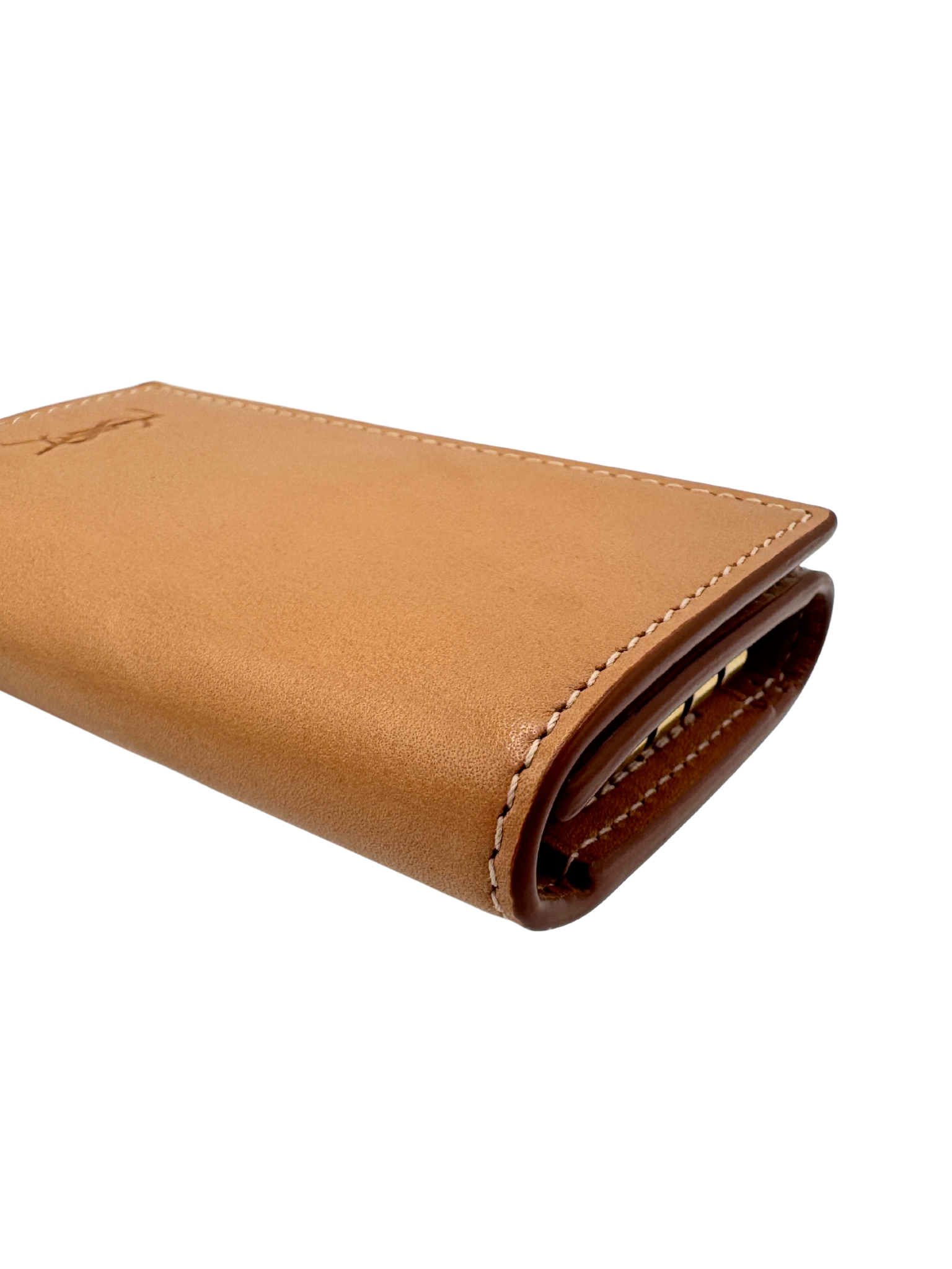 Slim Key Case Pouch in Tan Smooth Leather