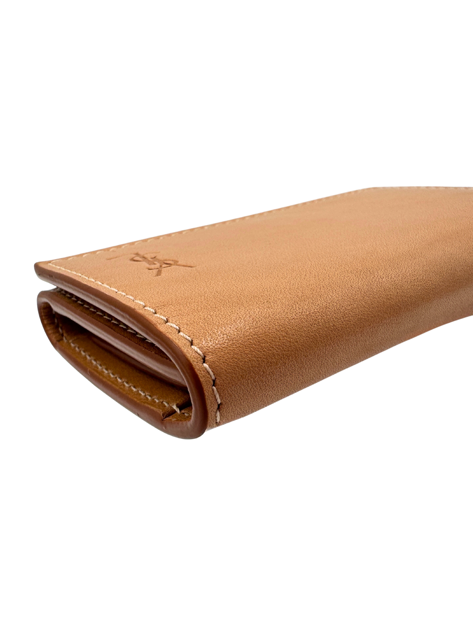 Slim Key Case Pouch in Tan Smooth Leather