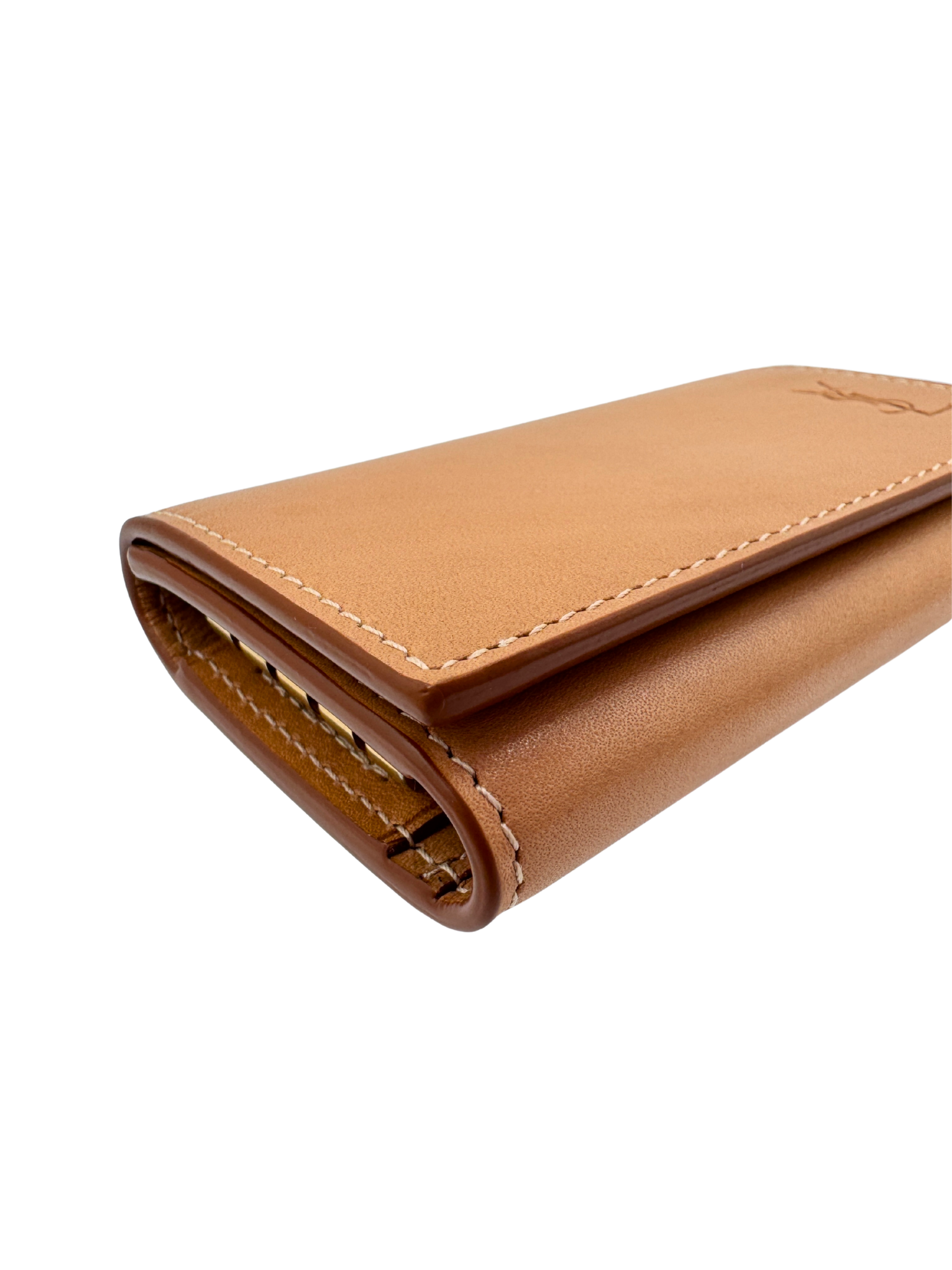 Slim Key Case Pouch in Tan Smooth Leather