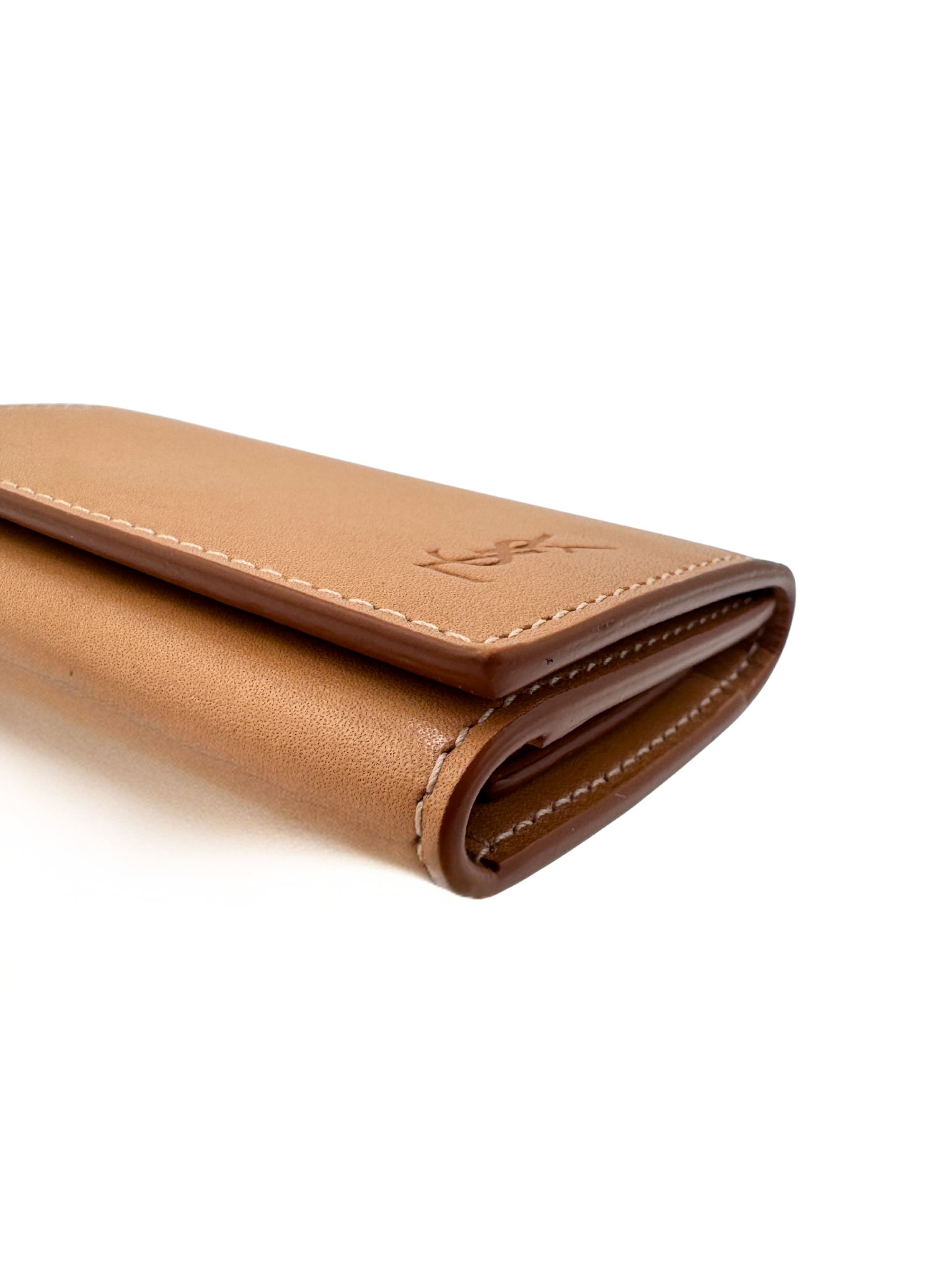 Slim Key Case Pouch in Tan Smooth Leather