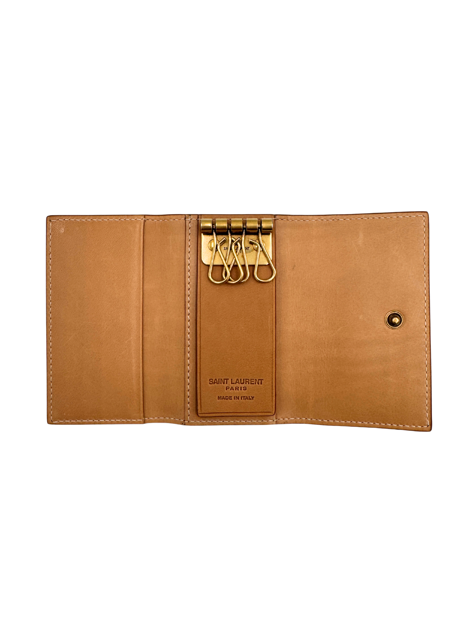 Slim Key Case Pouch in Tan Smooth Leather