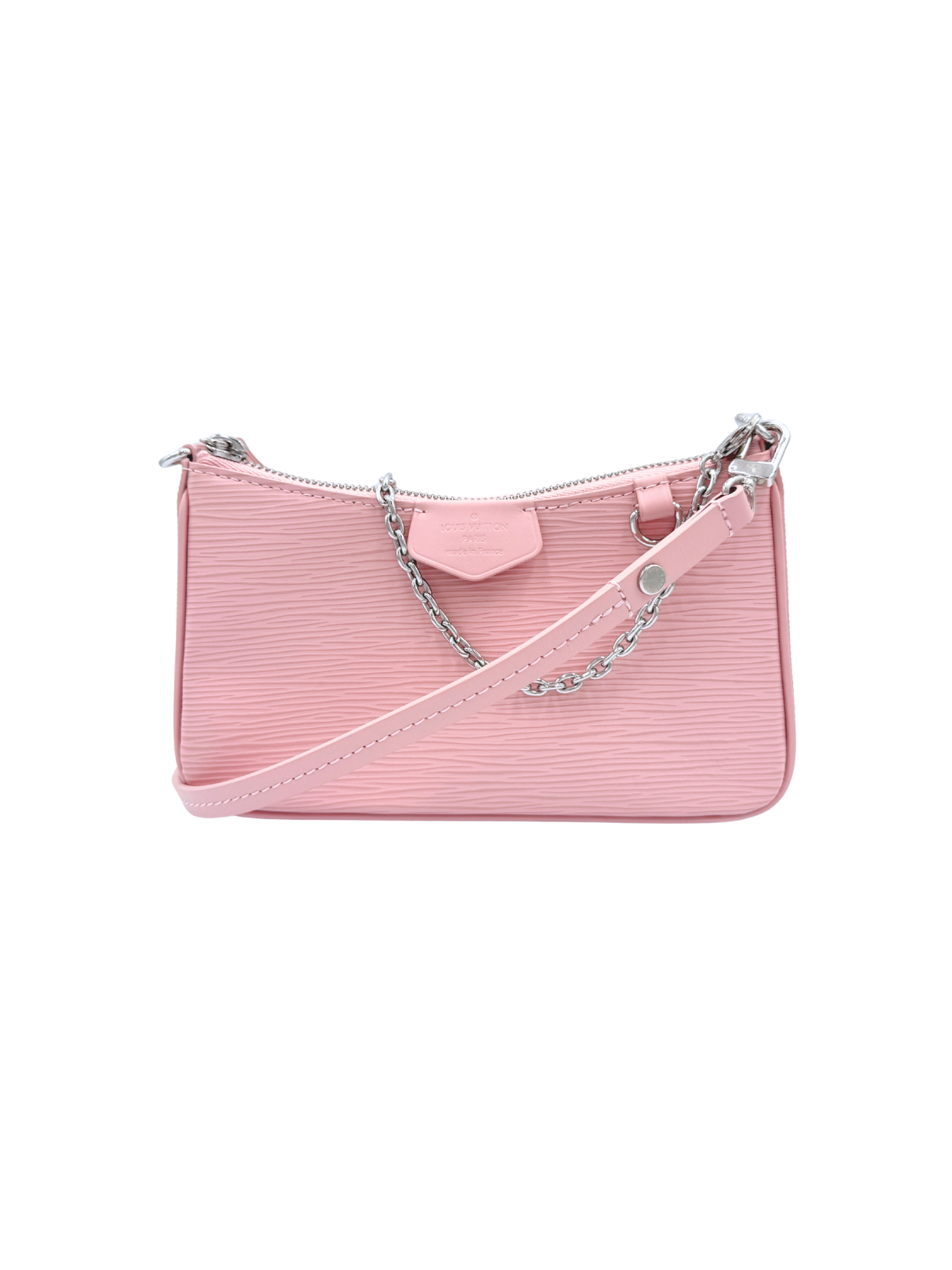 Louis Vuitton Easy Pouch on Strap Shoulder Bag with Chain in Rose