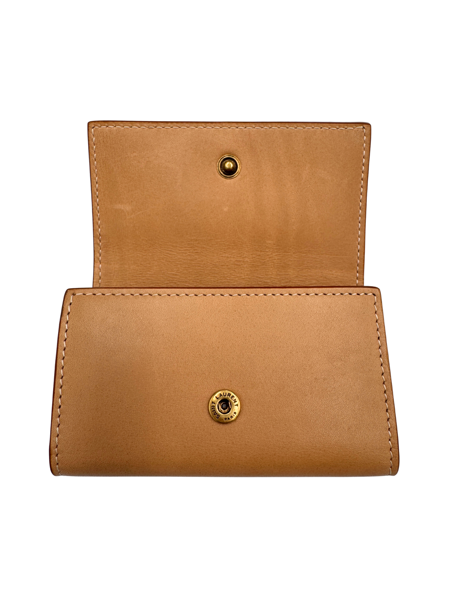 Slim Key Case Pouch in Tan Smooth Leather