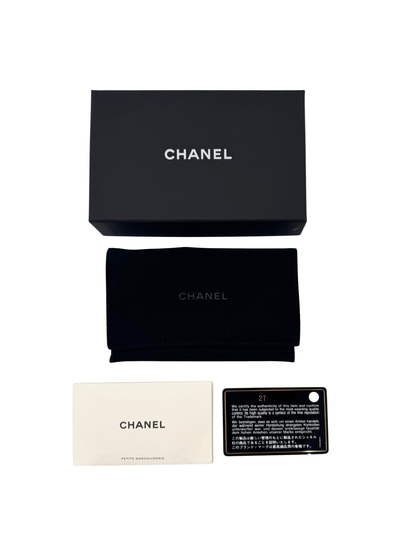 Classic Quilted Classic Card Holder Wallet in Red Caviar Leather