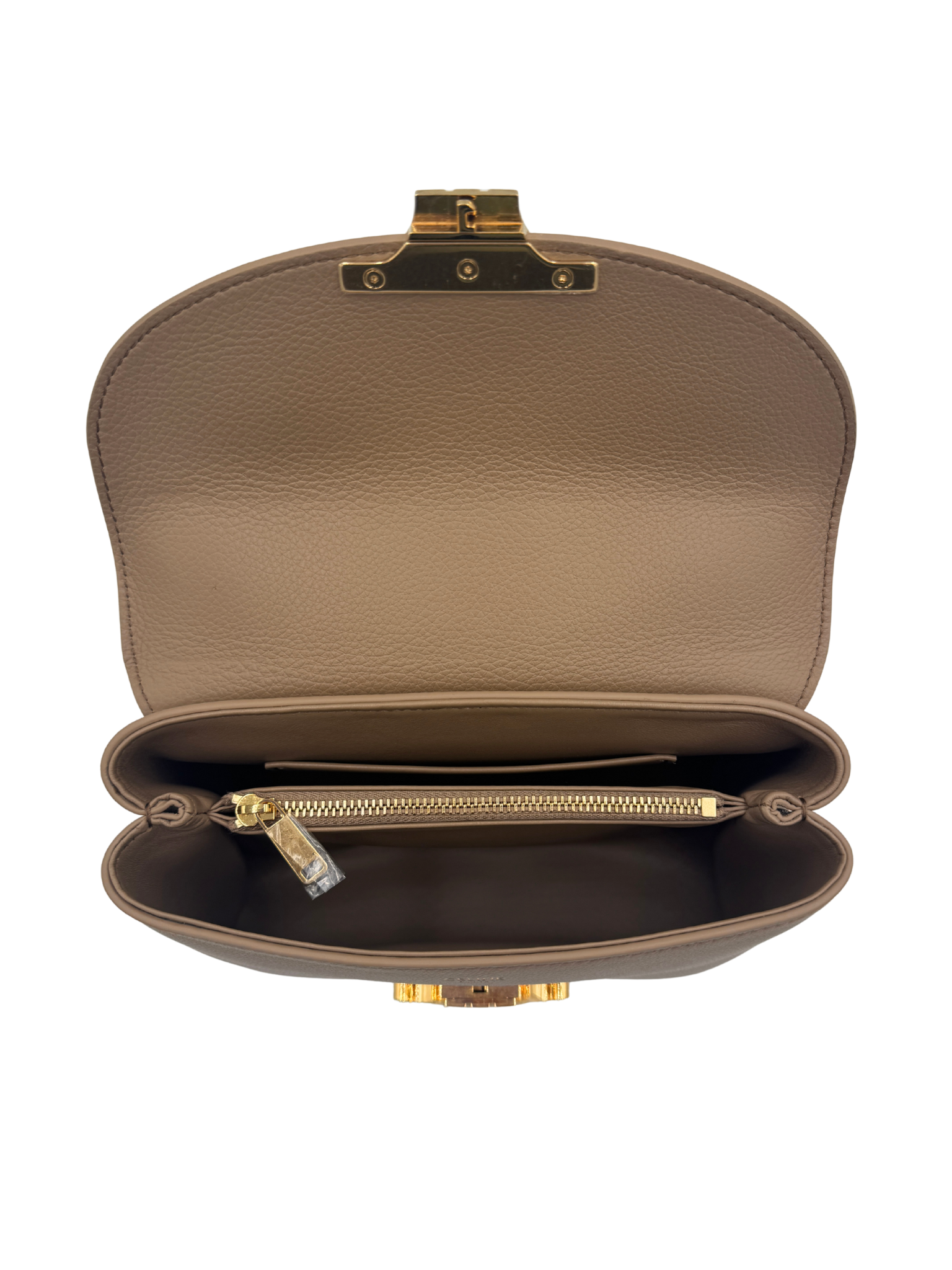 Teen Nino Top Handle Bag in Smoked Brown Supple Calfskin Leather