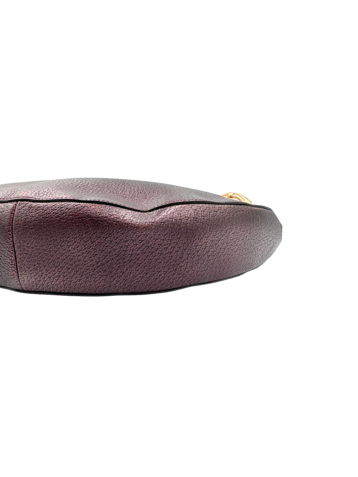 Vintage Tom Ford Era GG Logo Hobo Shoulder Bag in Plum Grained Leather
