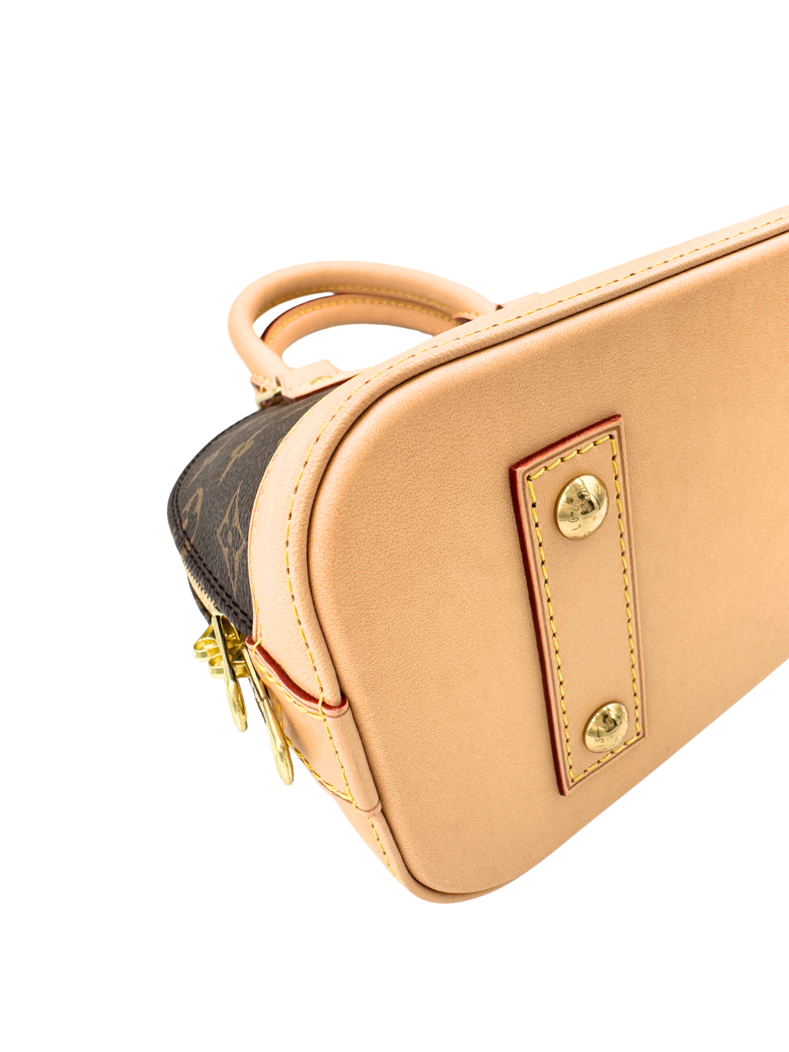 Alma BB Shoulder Bag with Top Handle in LV Monogram Coated Canvas