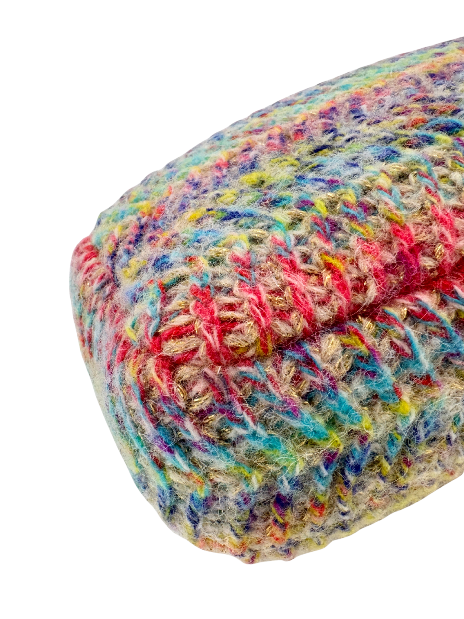 2020 Fantasy Classic Rectangular Mini Single Flap Bag in Rainbow Knit