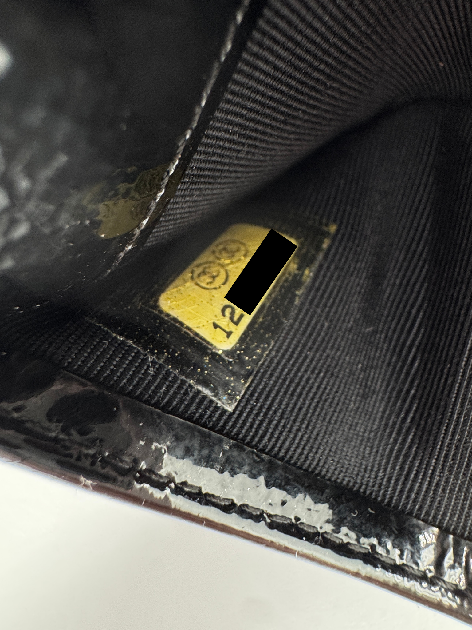 Classic Quilted CC Card Holder Wallet in Black Patent Leather