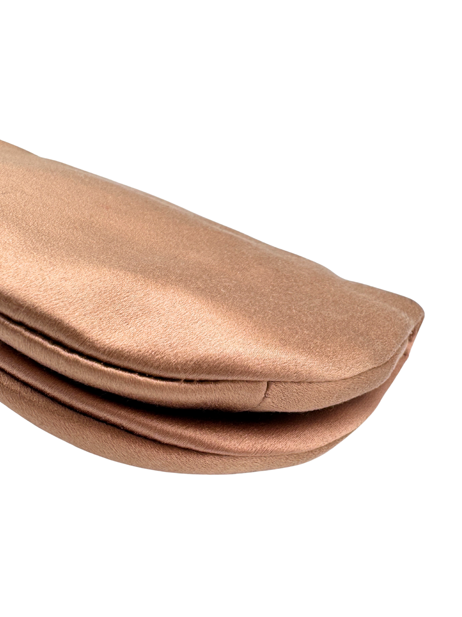 Vintage Embellished Evening Clutch in Blush Nude Satin