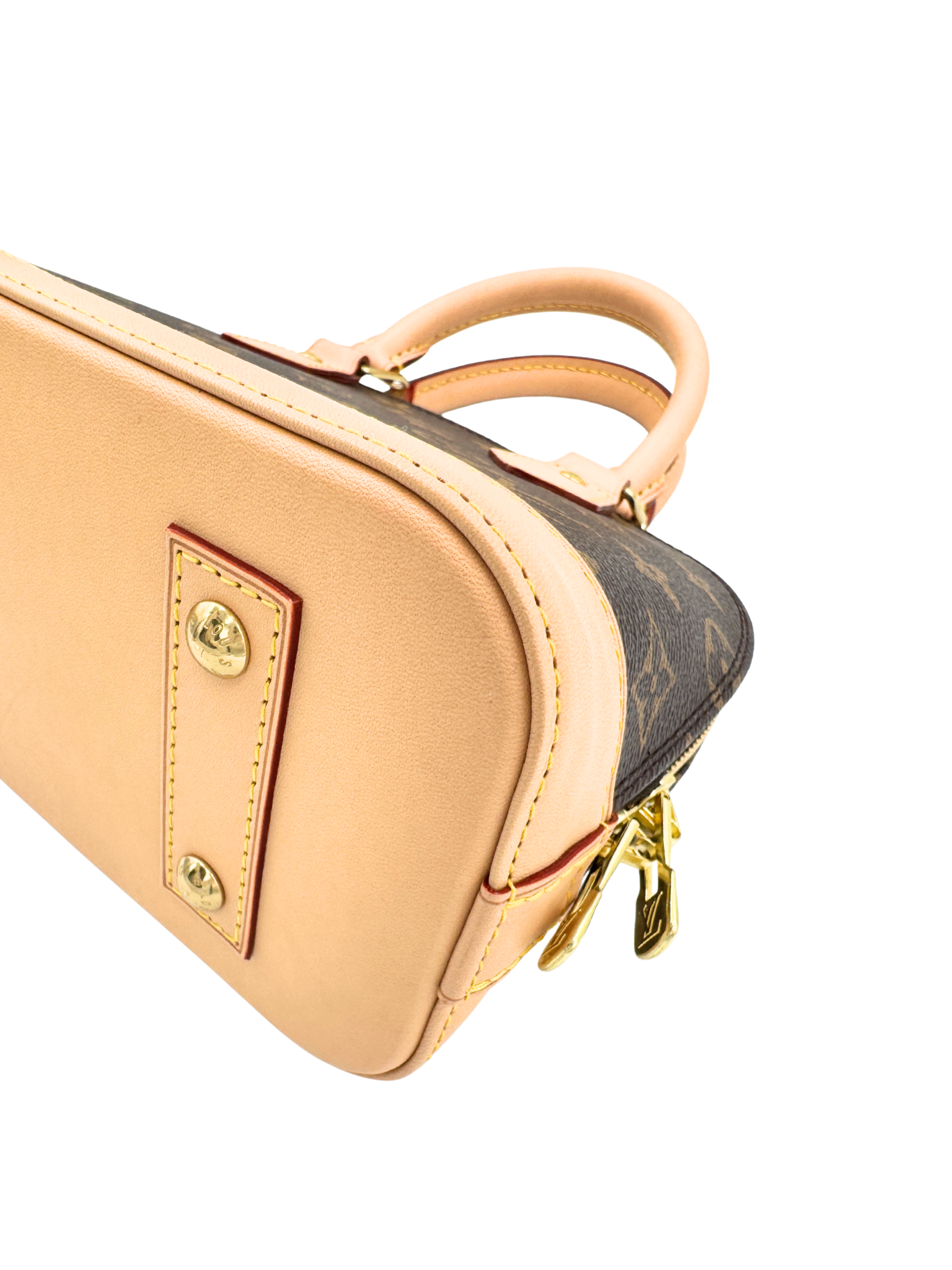 Alma BB Shoulder Bag with Top Handle in LV Monogram Coated Canvas