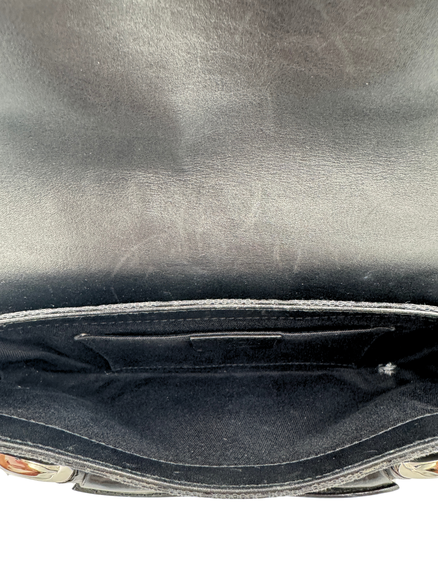 Vintage Tom Ford Era Studded Horsebit Shoulder Bag in Black Monogram GG Supreme Canvas