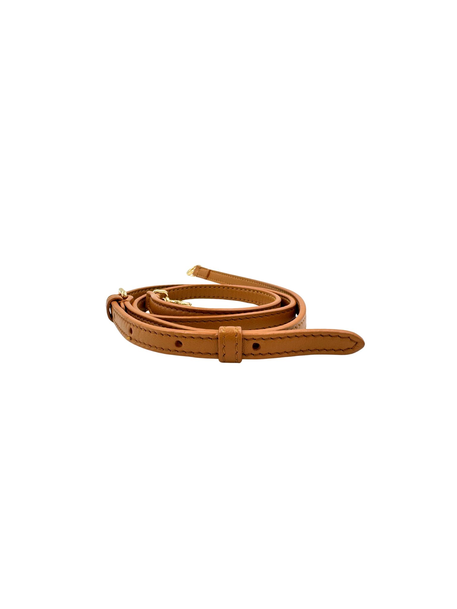 Small First Shoulder Bag Clutch in Caramel Leather