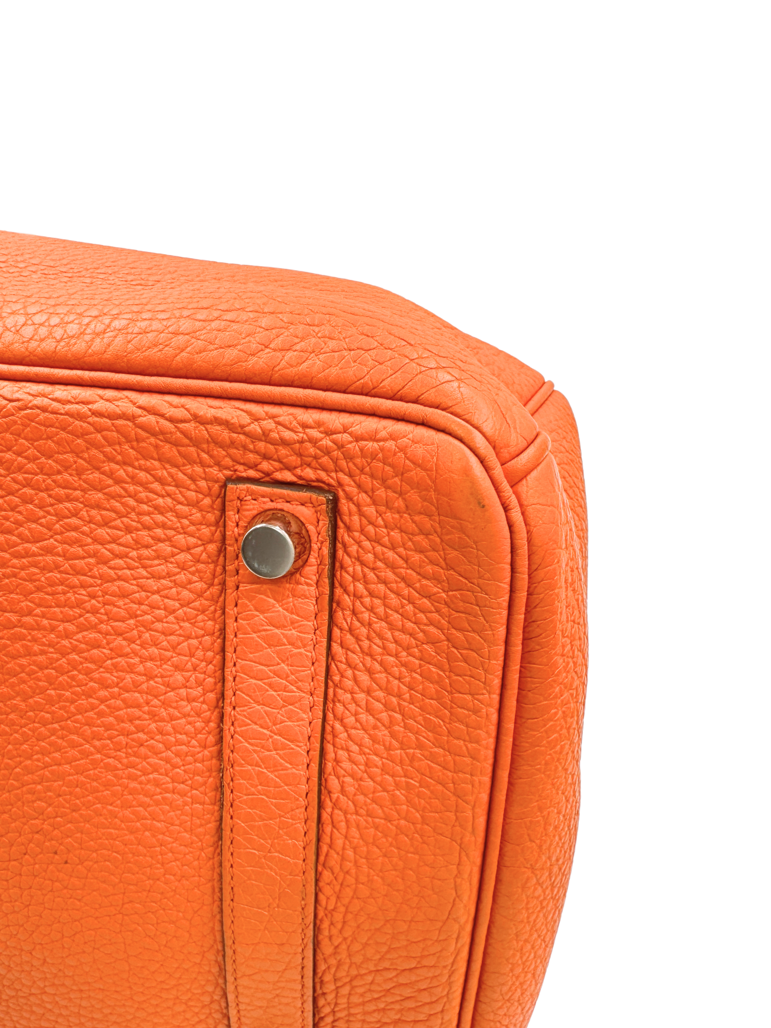 2011 Birkin 35 Tote Bag with Top Handle in Orange Togo Leather with Palladium Hardware