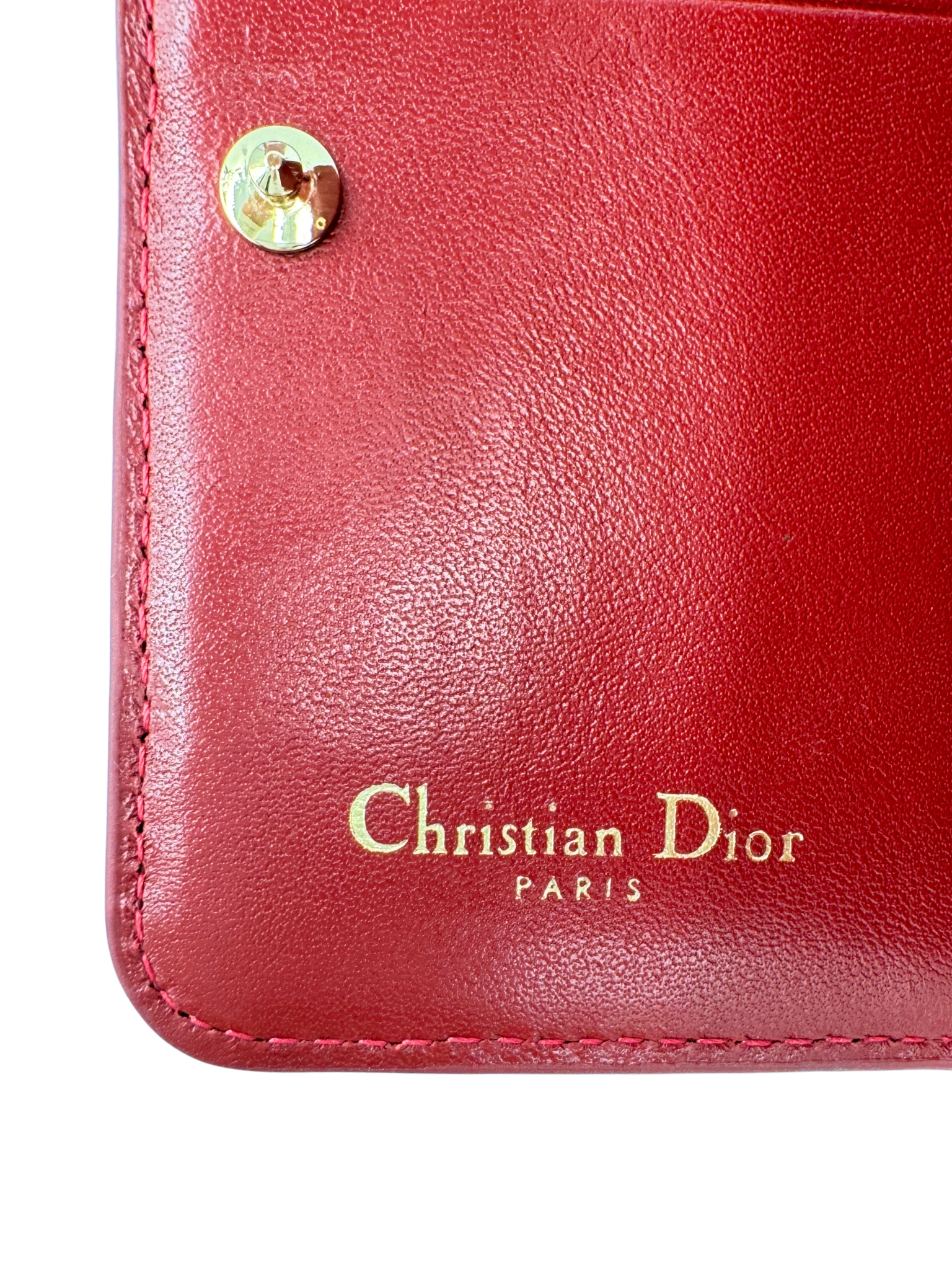 Caro Scarlet Ziparound Quilted Cannage Wallet in Red Patent Leather