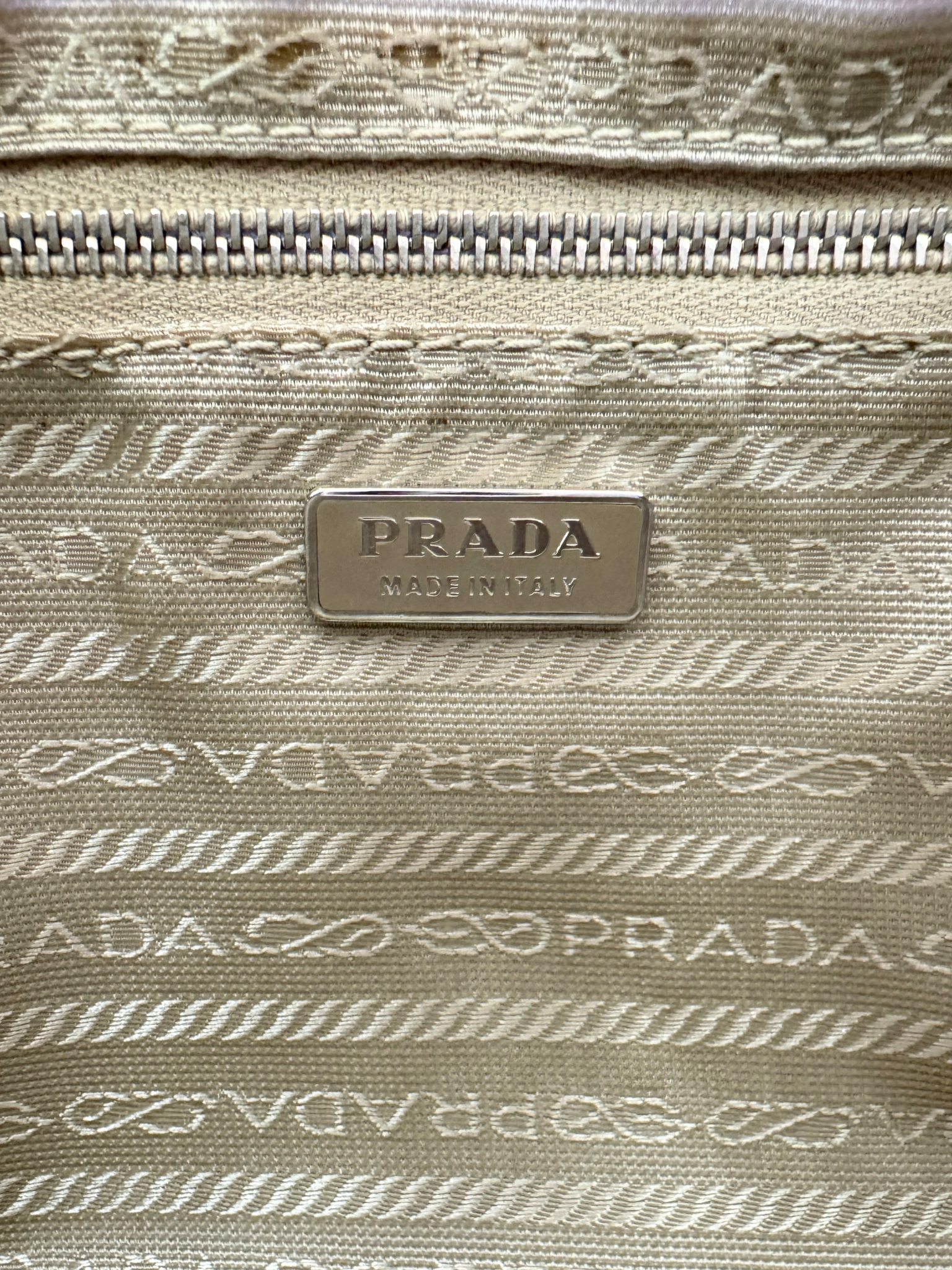 Classic Triangle Logo Plate Shoulder Bag in Lilac Nylon with Leather Trim