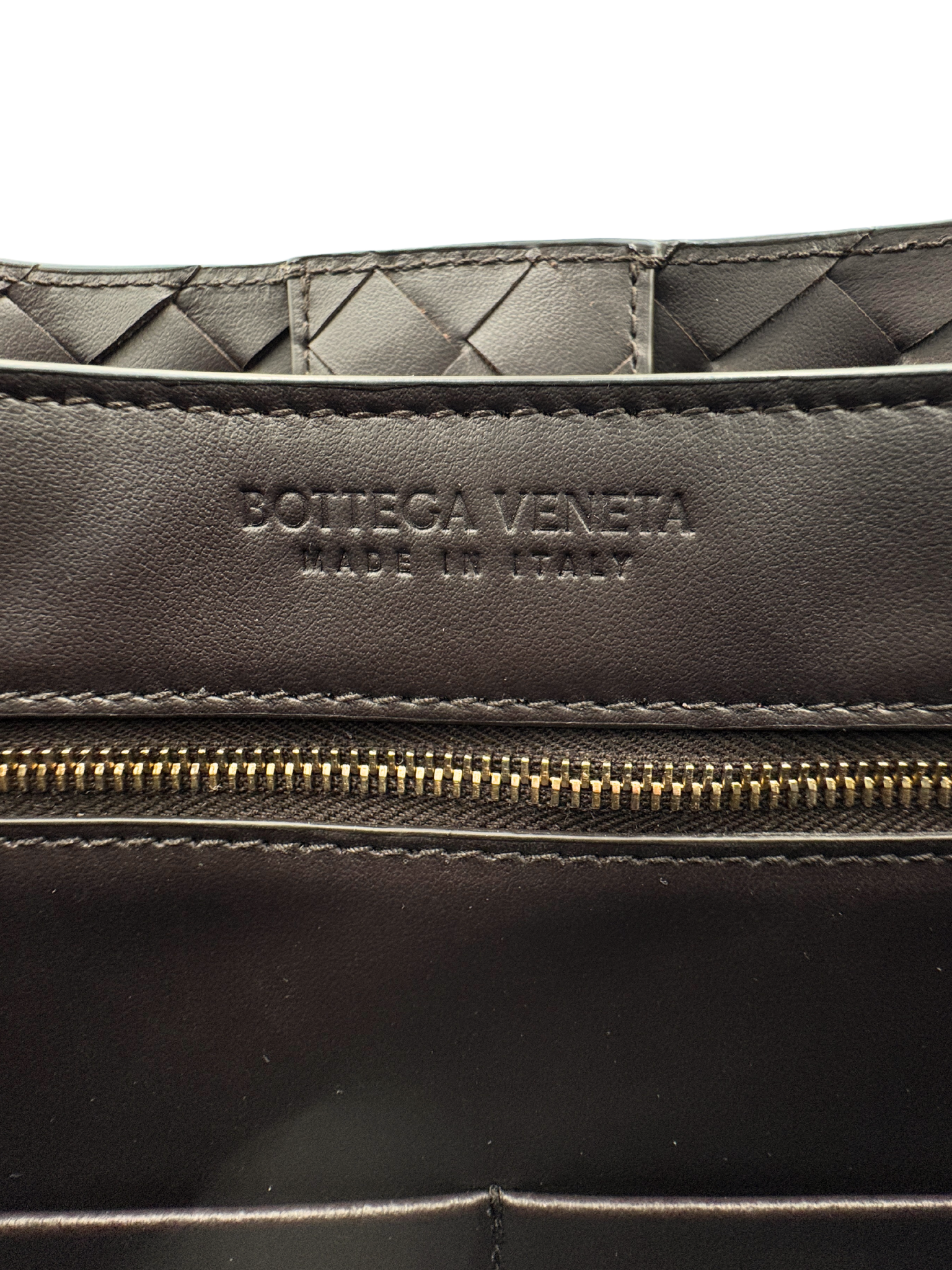 Medium Andiamo Shoulder Bag with Top Handle in Fondant Brown Intrecciato Suede