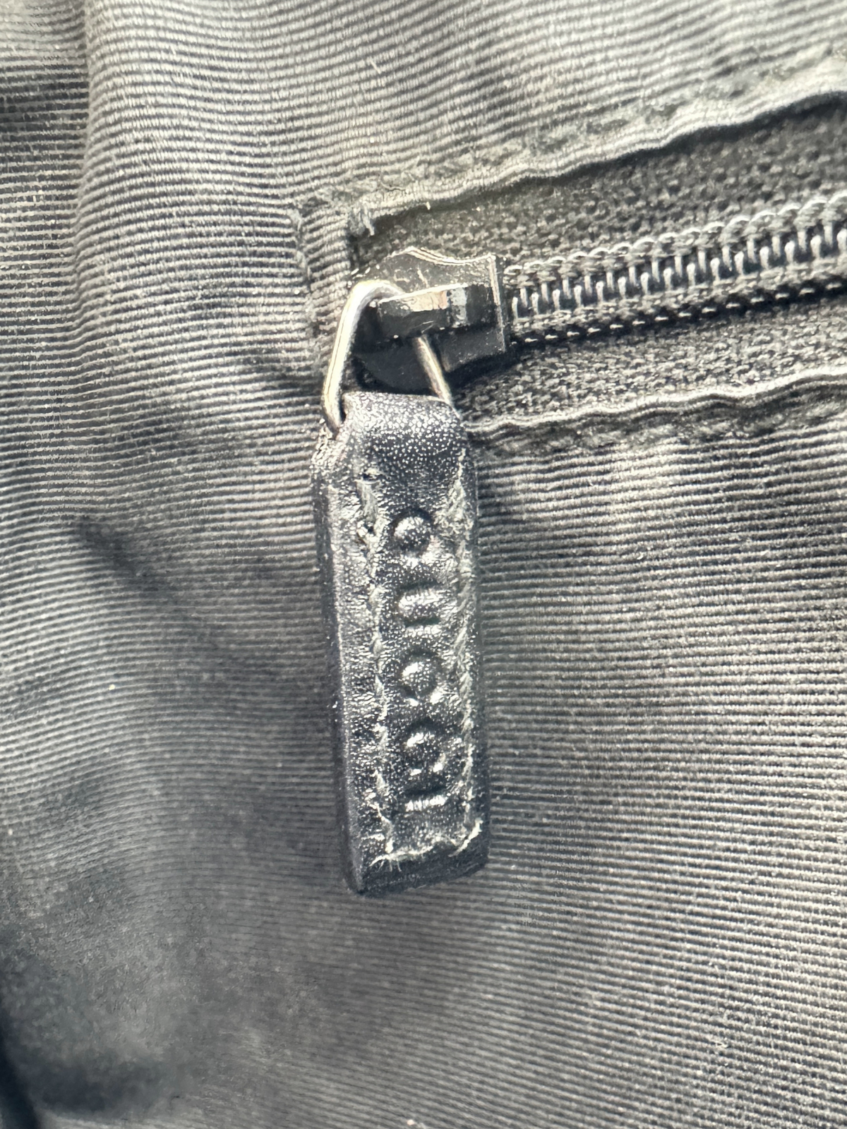 Vintage Tom Ford Era Jackie Logo Shoulder Bag in Black Monogram GG Supreme Canvas