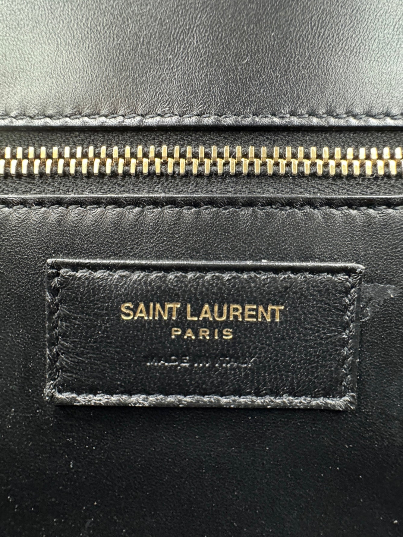 Le Carré Shoulder Bag in Ivory Canvas with Black Leather Trim