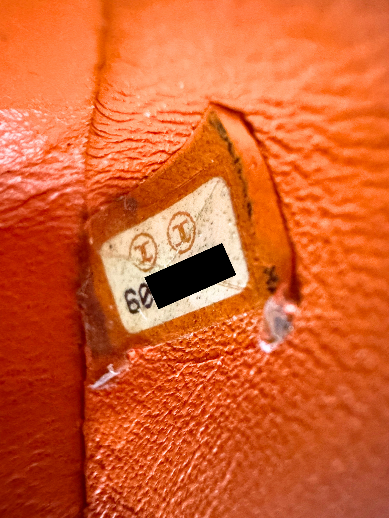 Vintage Karl Lagerfeld Era Square Mini Classic Flap Bag with CC Turnlock in Orange Patent Leather