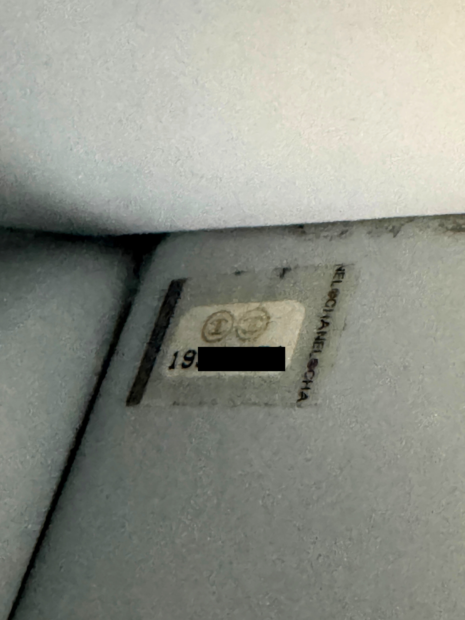 Embellished Watercolor Runway Shopping Tote Bag in Pale Blue Calfskin Leather