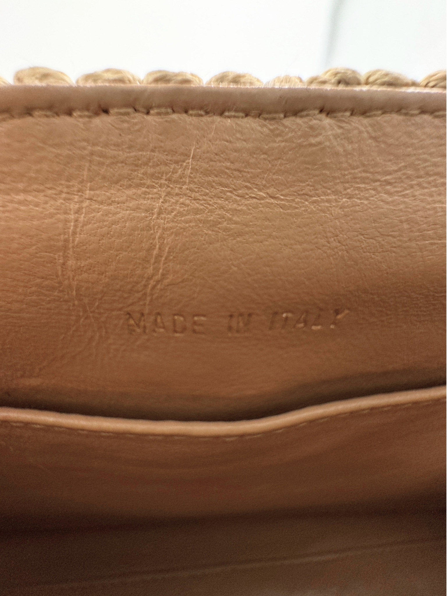 Vintage Woven Single Flap Shoulder Bag with Rope Detail in Gold Satin