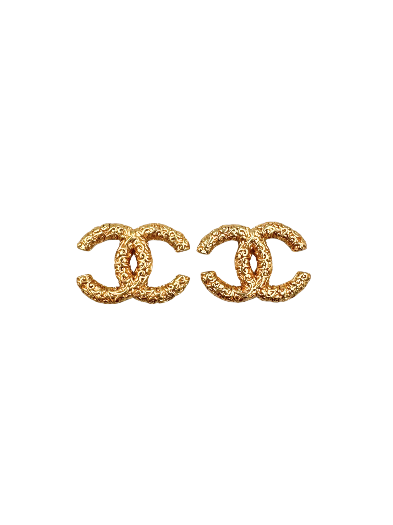 2024 Interlocking CC Stud Earrings in Golden Hardware