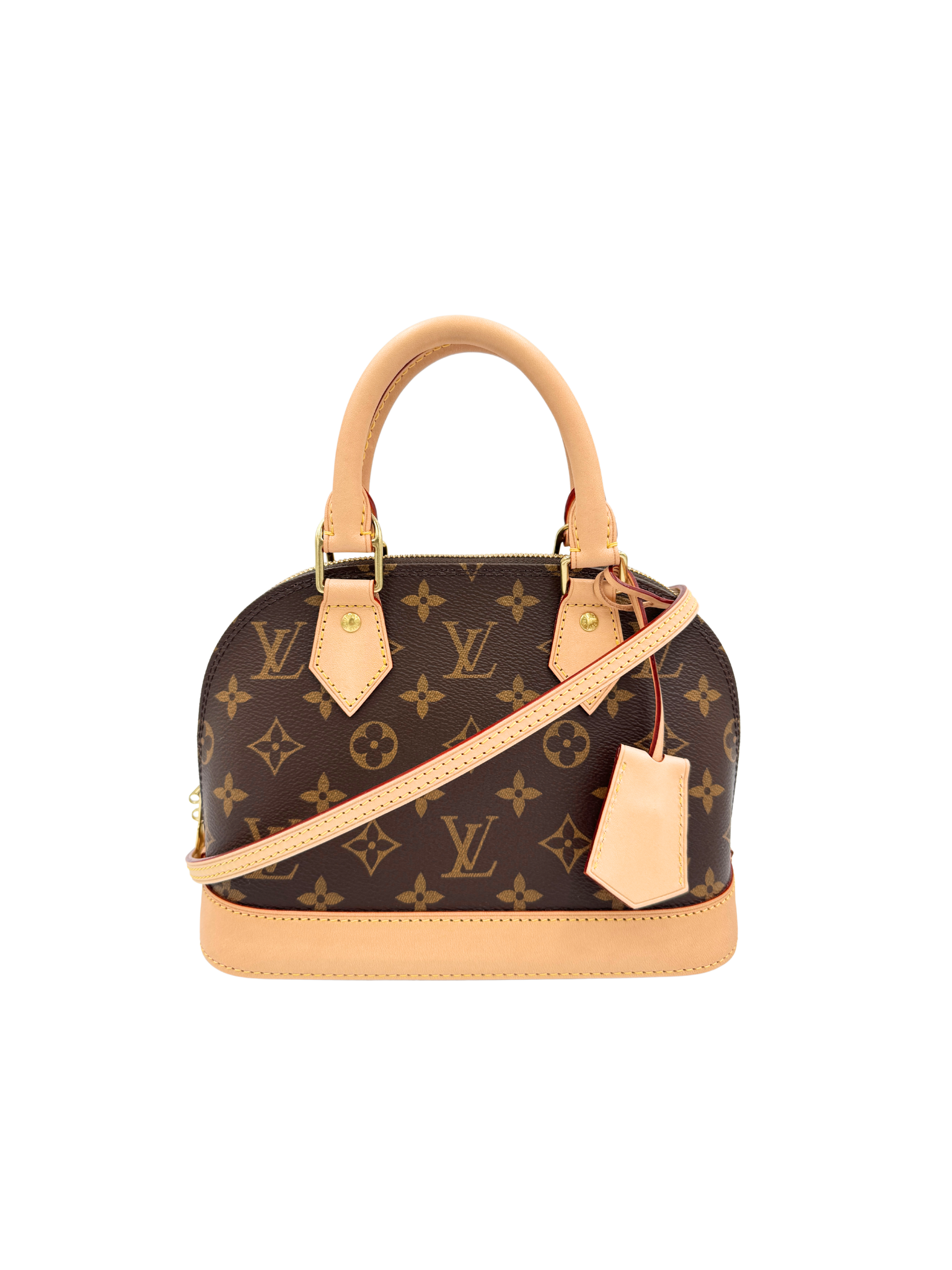 Alma BB Shoulder Bag with Top Handle in LV Monogram Coated Canvas