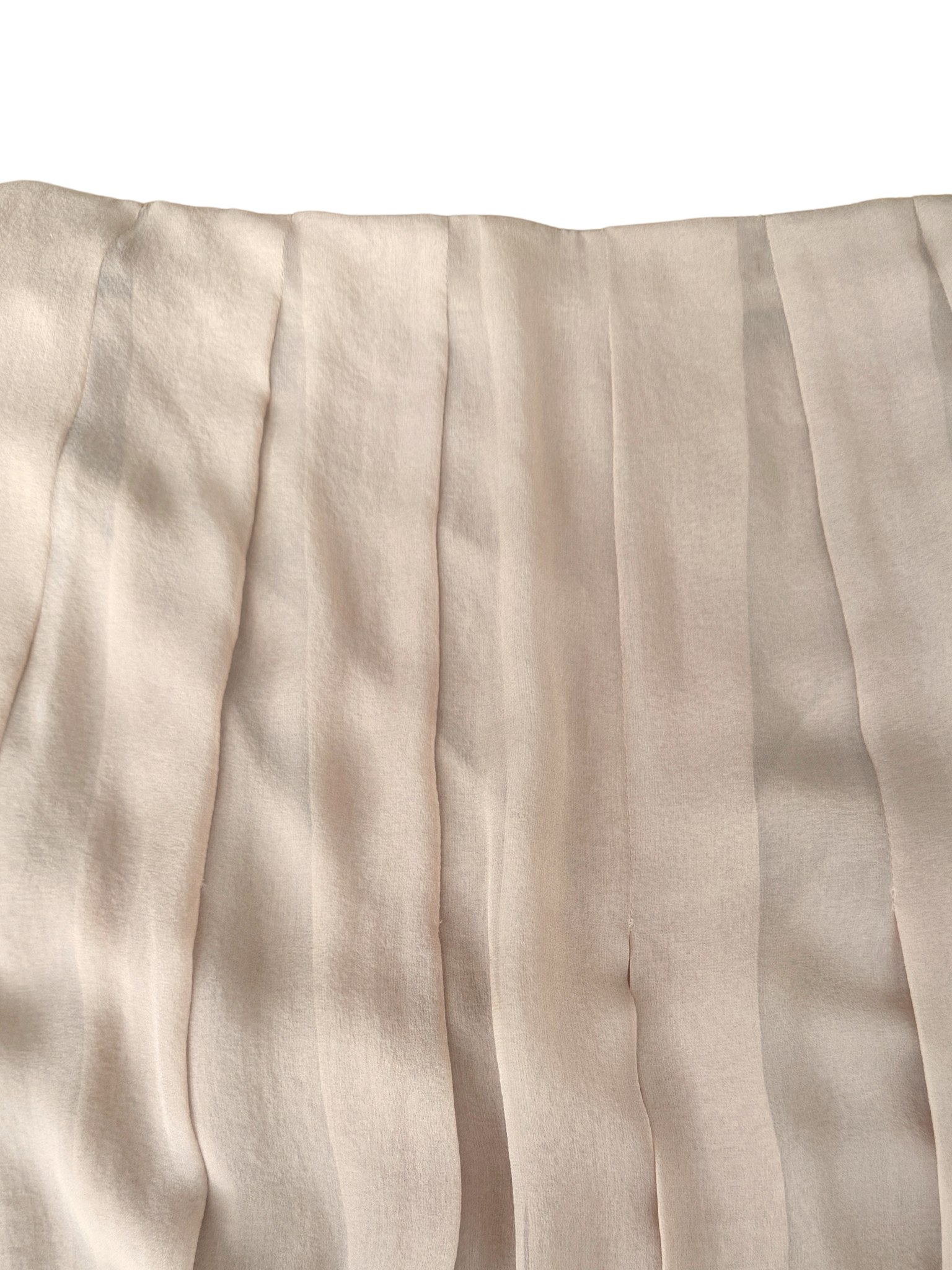 Size L / IT 44 Pleated Midi Skirt in Spring Rose Pink Silk Chiffon