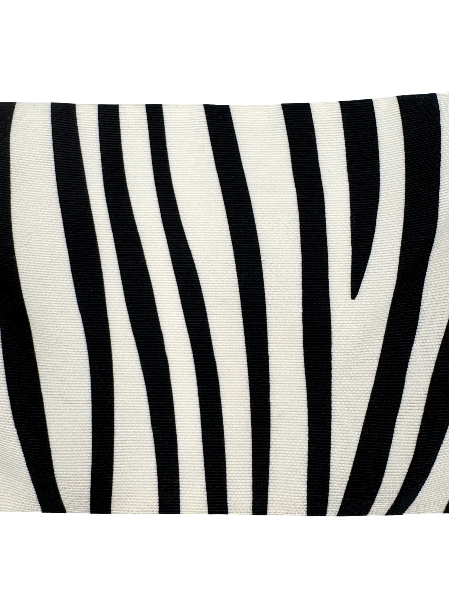 Size S / IT 40 Zebra Print Cropped Top in Black and White Silk Blend