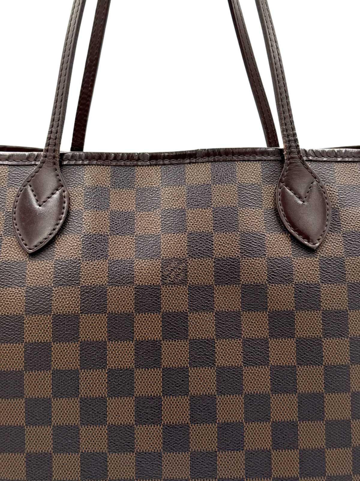 Neverfull MM Shopping Tote Bag in Damier Ebene Coated Canvas