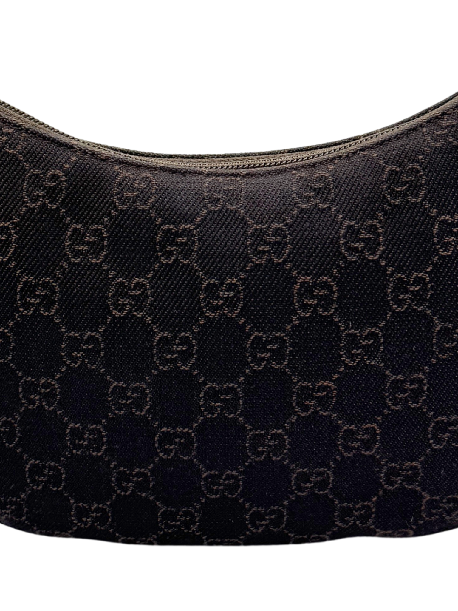 Vintage Tom Ford Era GG Logo Hobo Shoulder Bag in Brown Monogram GG Supreme Canvas