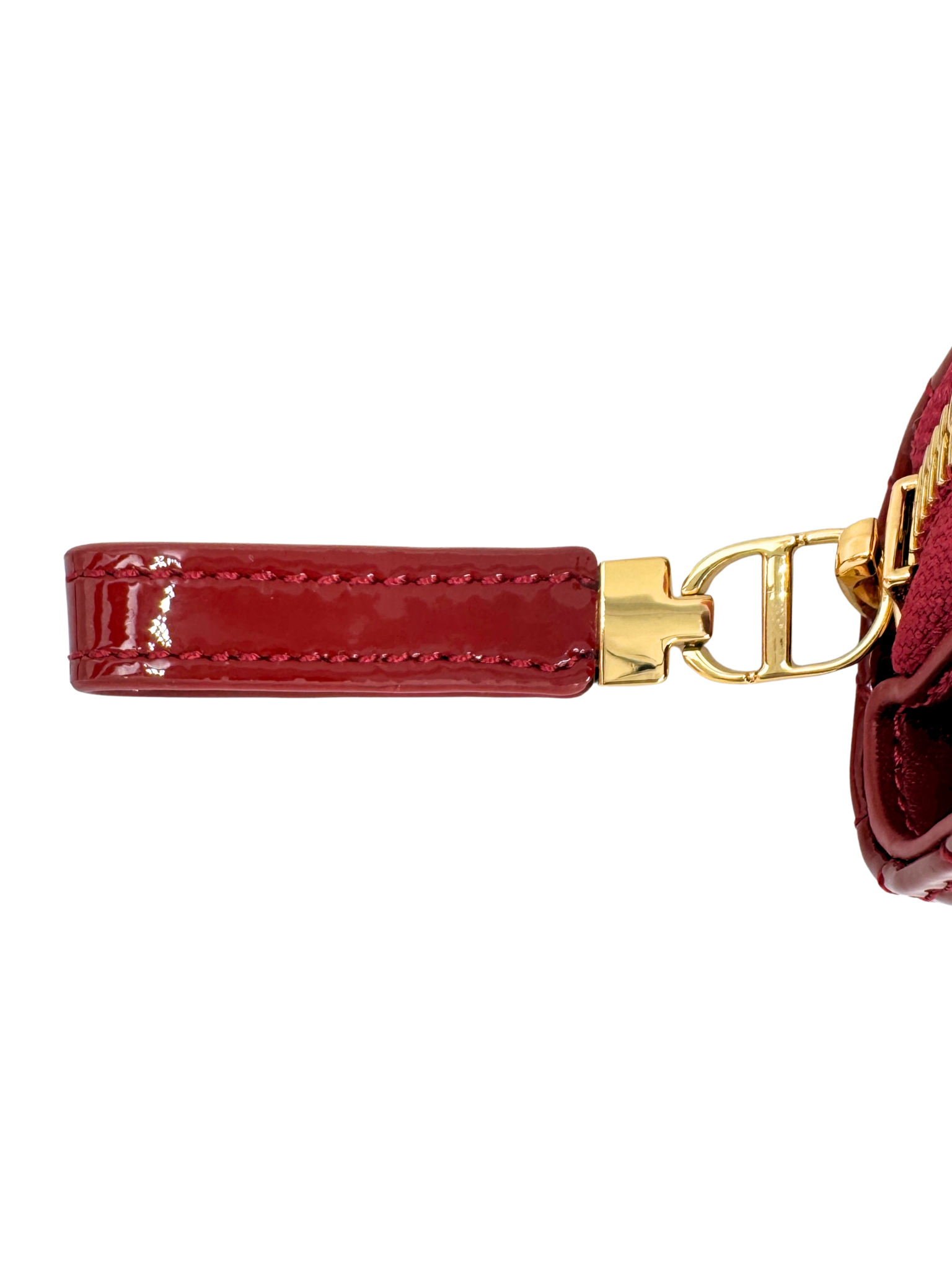 Caro Scarlet Ziparound Quilted Cannage Wallet in Red Patent Leather