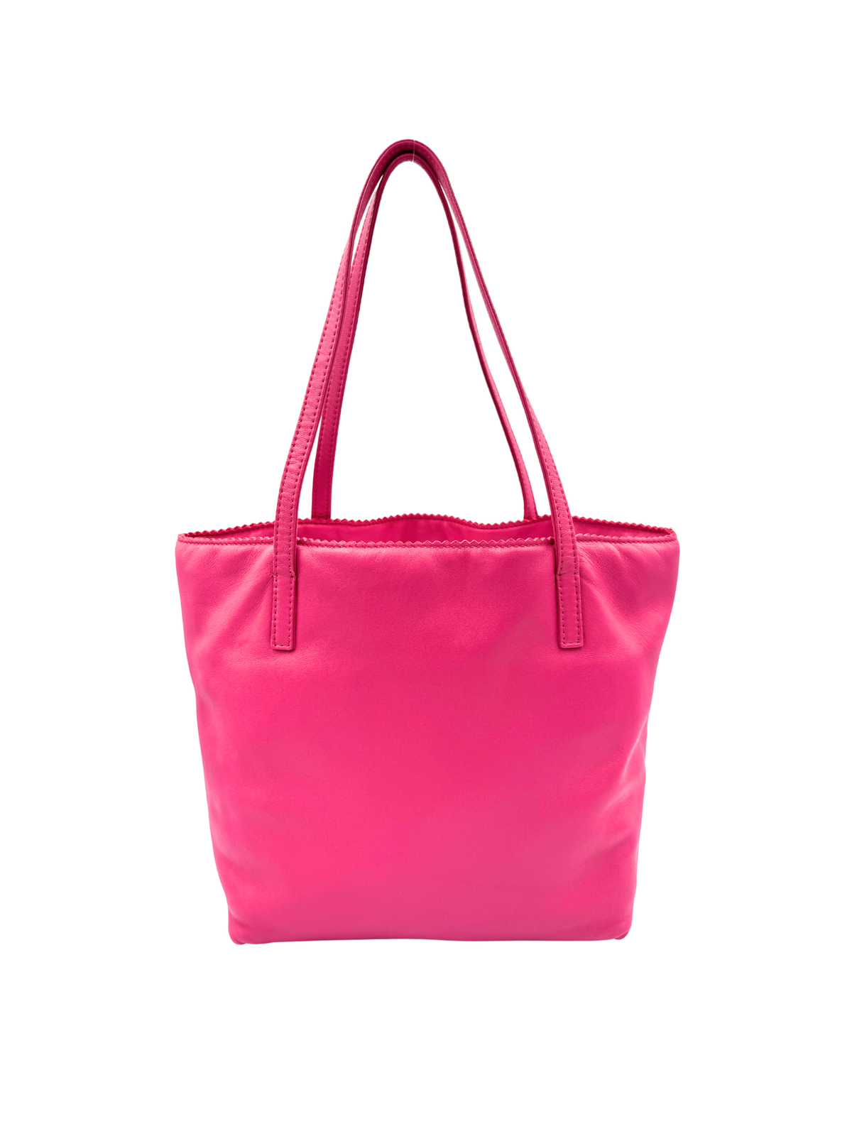 Vintage Anagram Logo Small East-West Shopping Tote Bag in Hot Pink Nappa Calfskin Leather