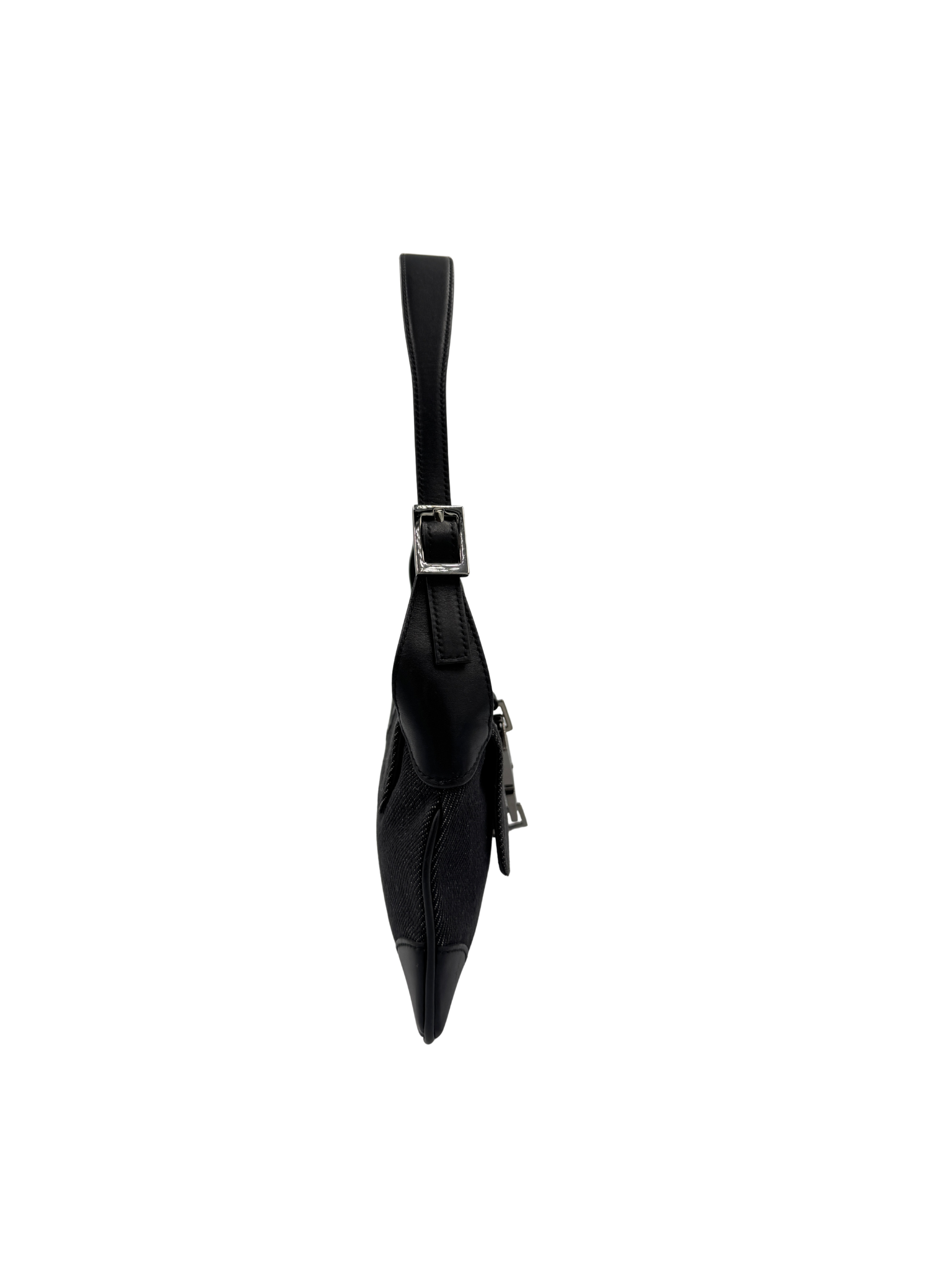 Vintage Tom Ford Era East-West Jackie Shoulder Bag in Black Denim