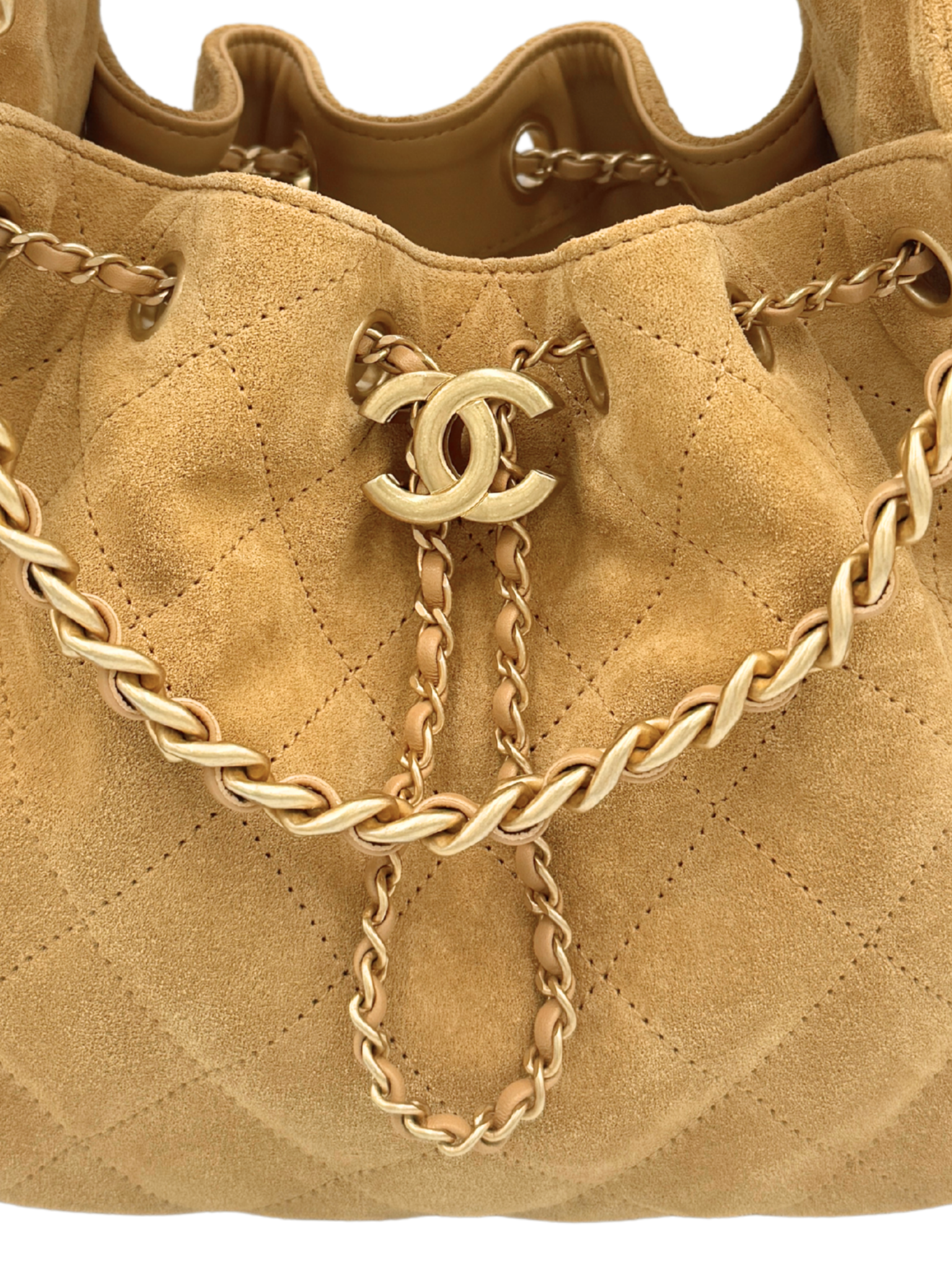 Small Chanel 25 Hobo Bag in Dark Beige Suede (Cruise 2025/2026 Collection)