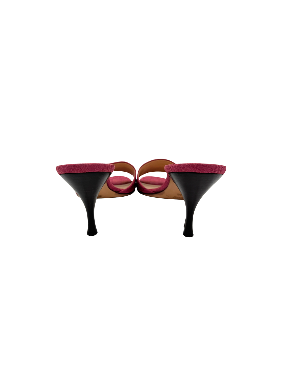 Size 39 GG Logo Slip-On Mule Sandals in Burgundy Monogram GG Supreme Canvas