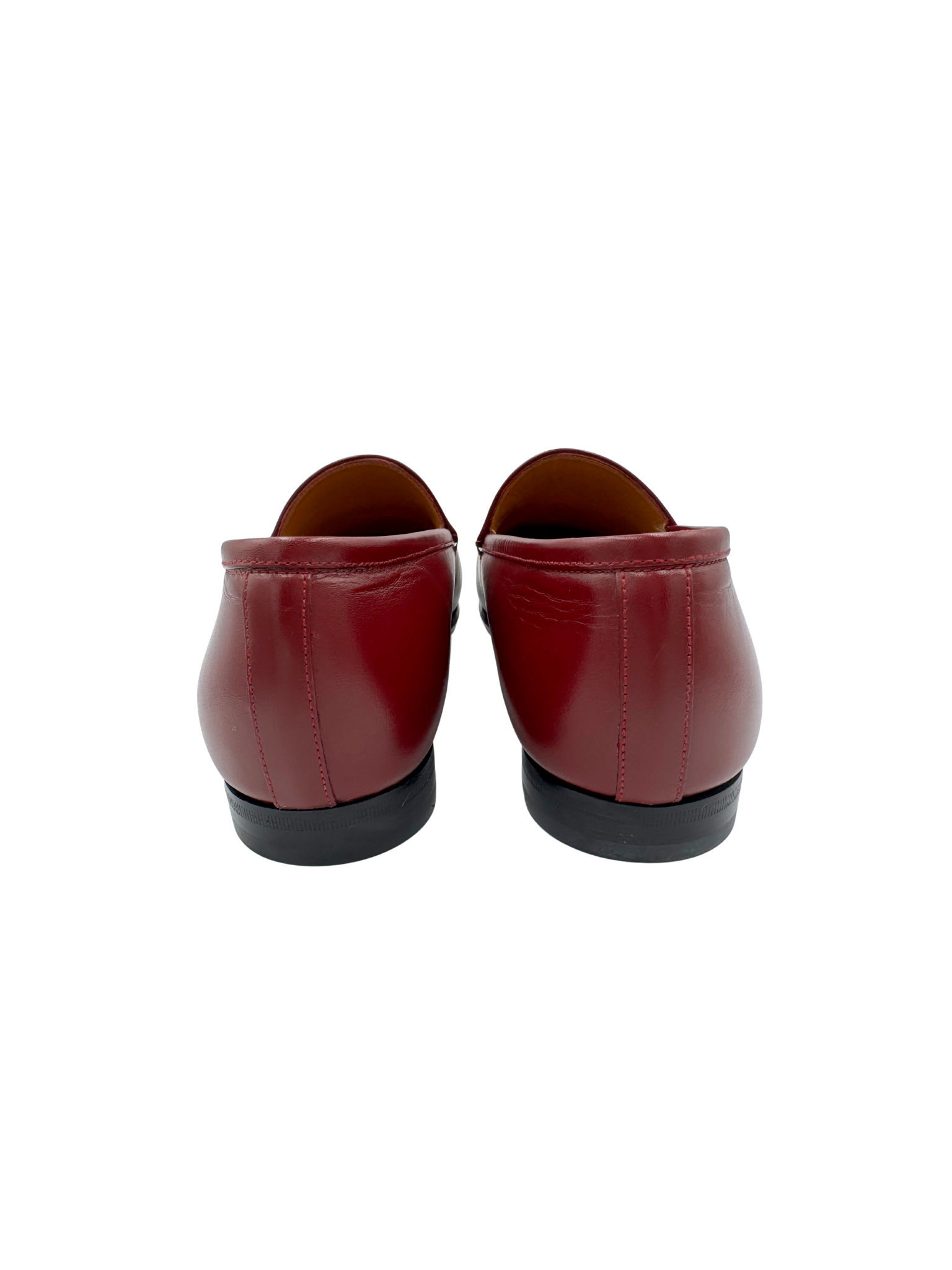 Size 42 Jordaan Horsebit Loafers in Rosso Ancora Burgundy Leather